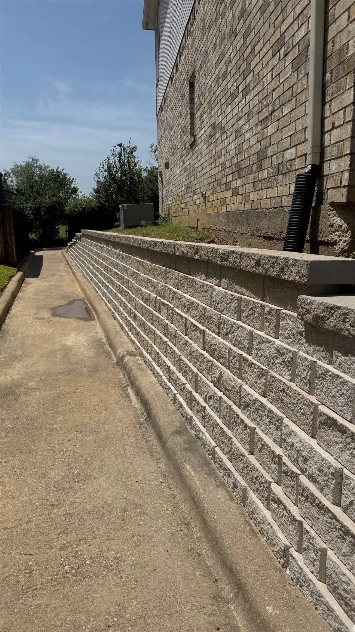 New retaining wall just installed!