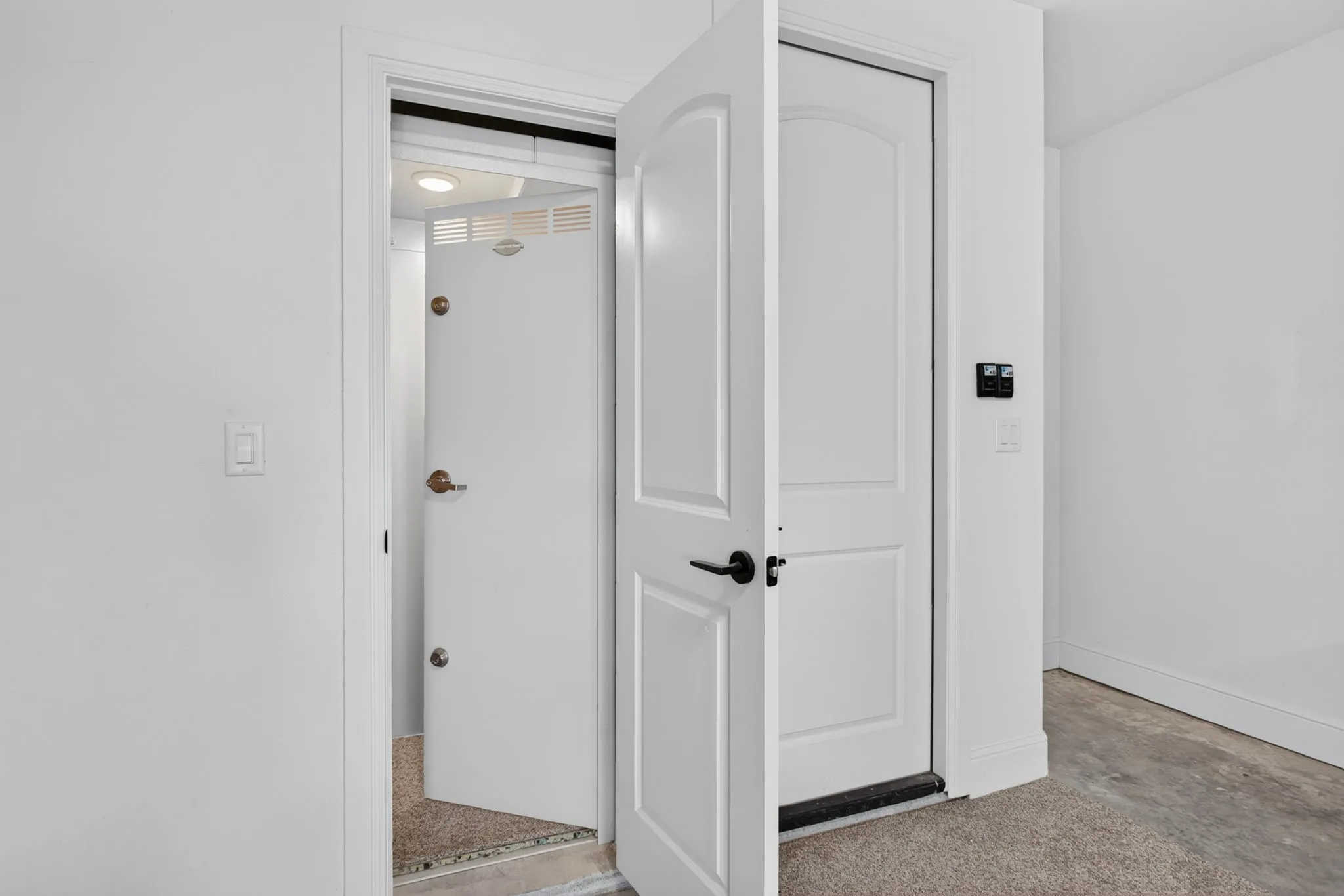 Safe room off garage