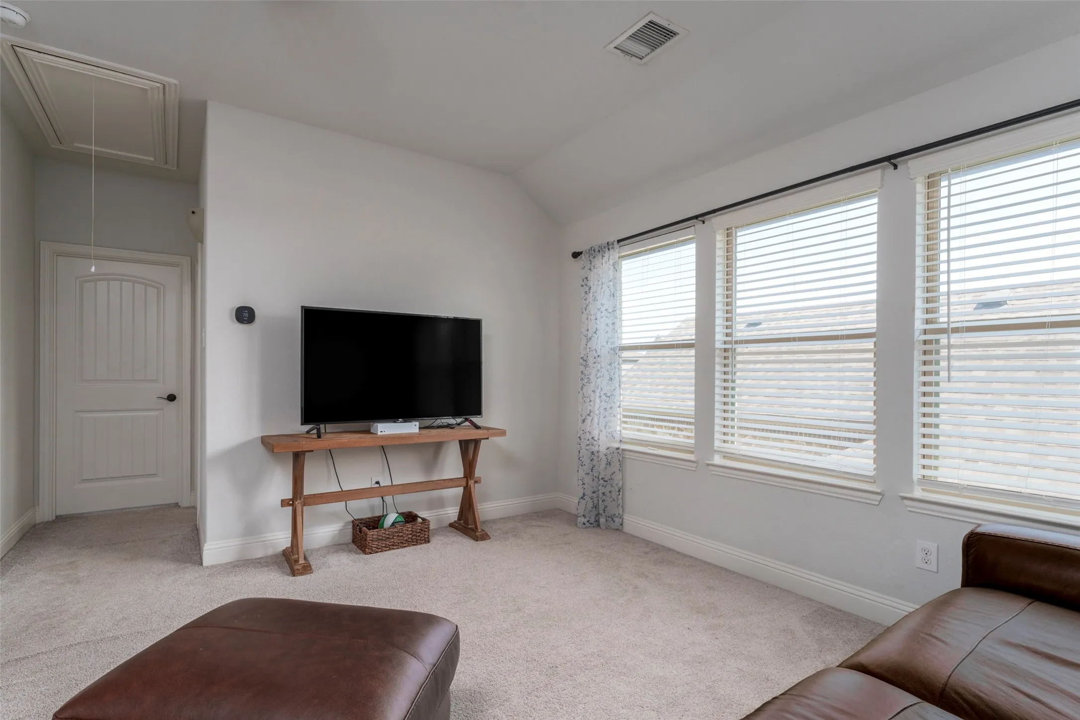 Game room with lots of light.