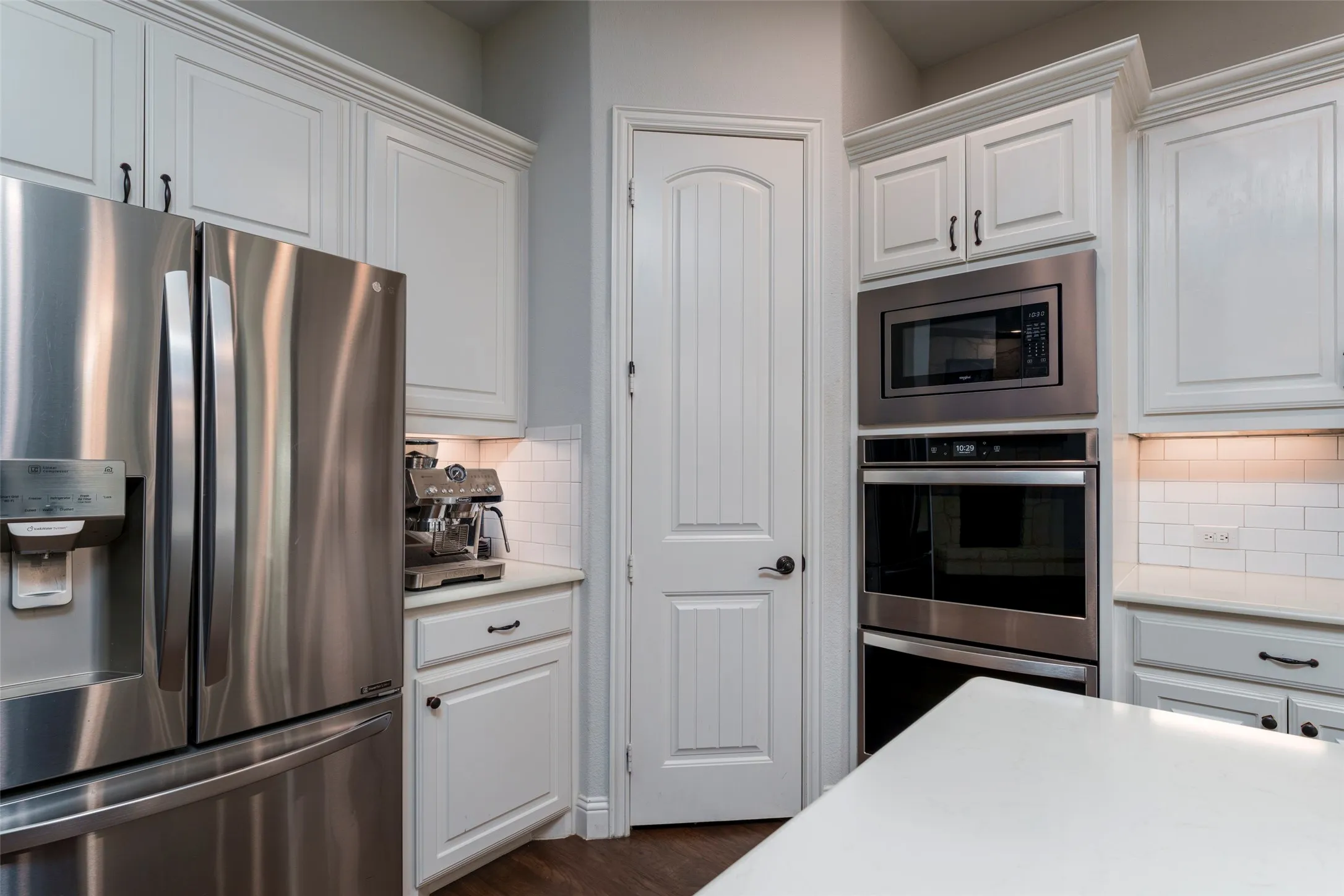 Double ovens are a wonderful feature in this home.  Refrigerator is negotiable as staying with the home.