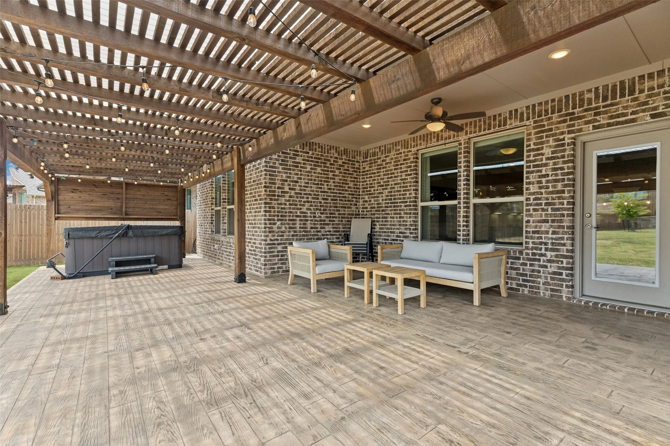Covered Patio with Spa