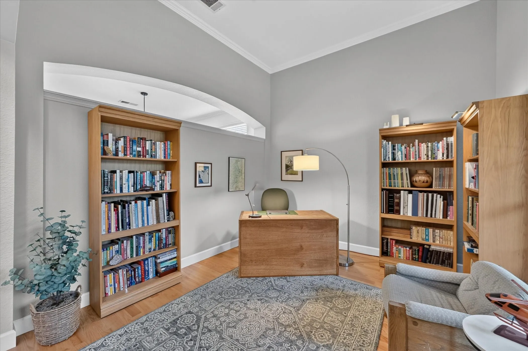 This office also works as a formal living room