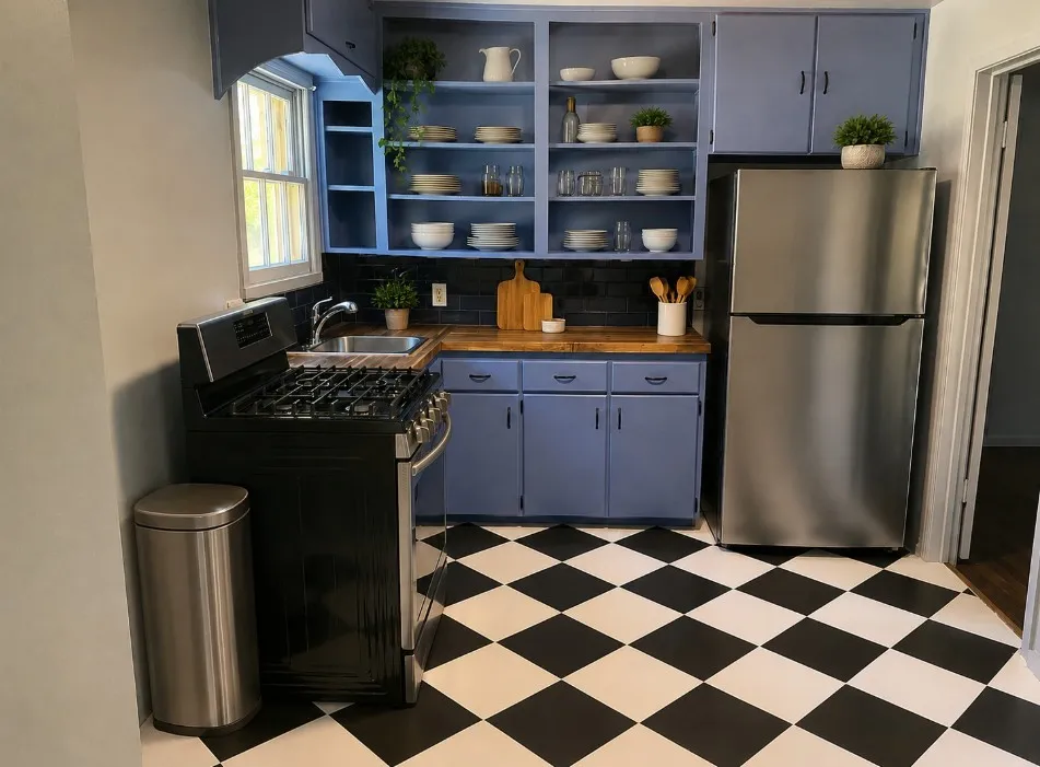 Virtually staged Kitchen