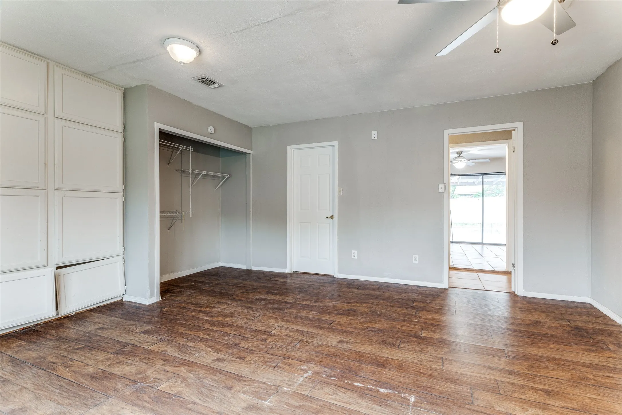 Wood-finish flooring throughout