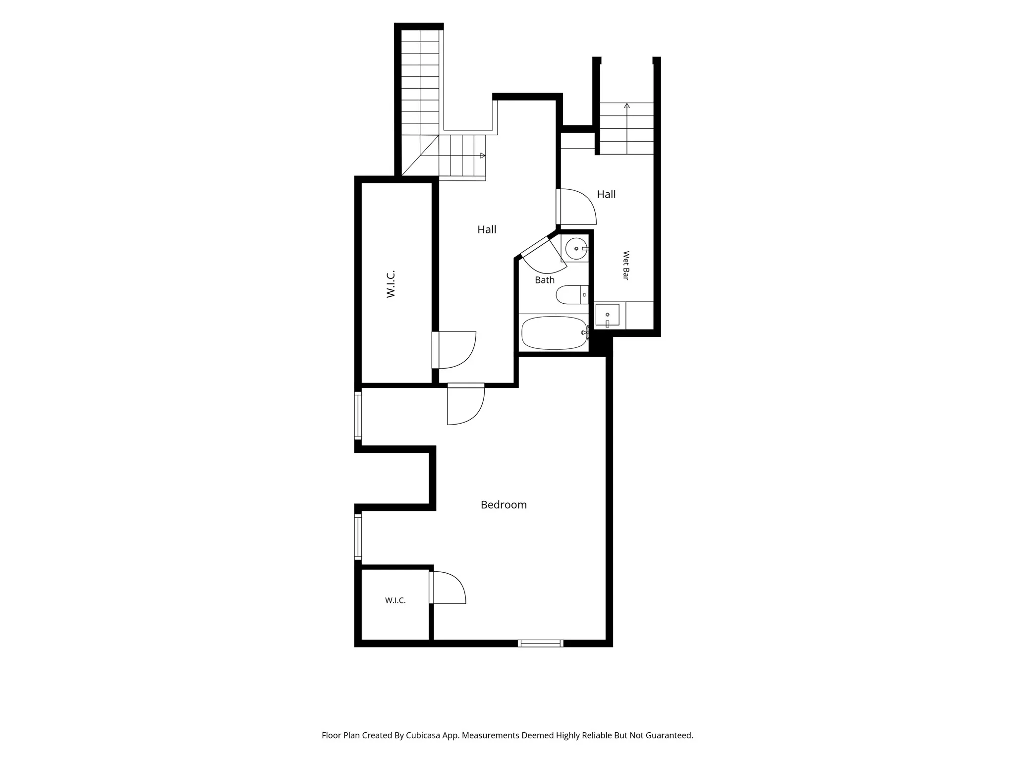 2nd floor Bedroom, Bath, Wet Bar, & Hall