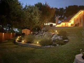 Lower yard landscaping