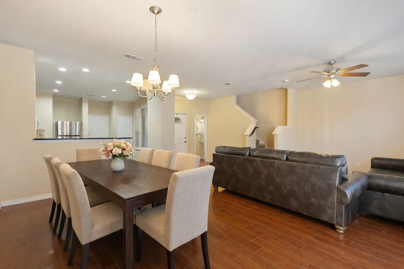 Dining room-virtually staged