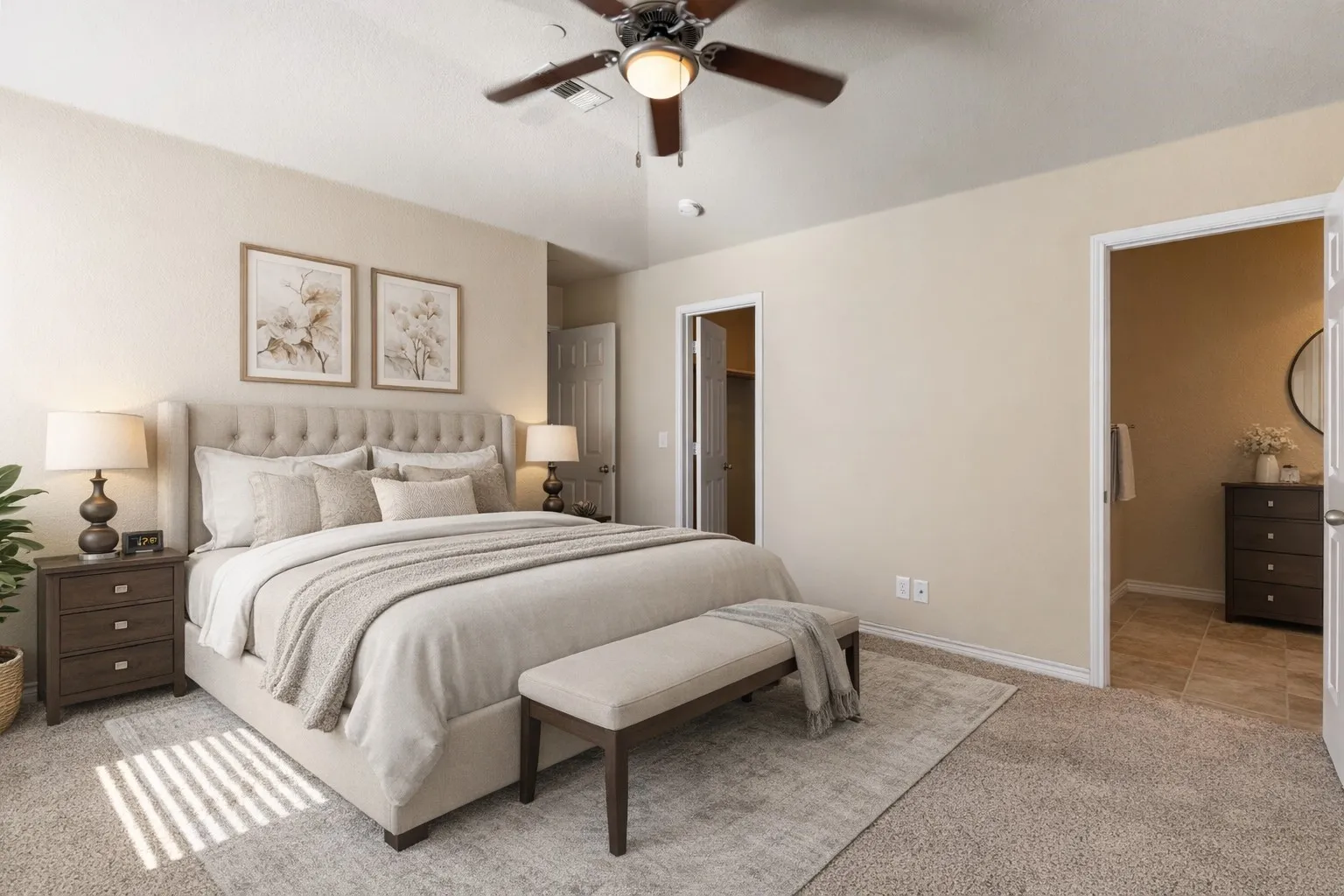 Primary bedroom-virtually staged