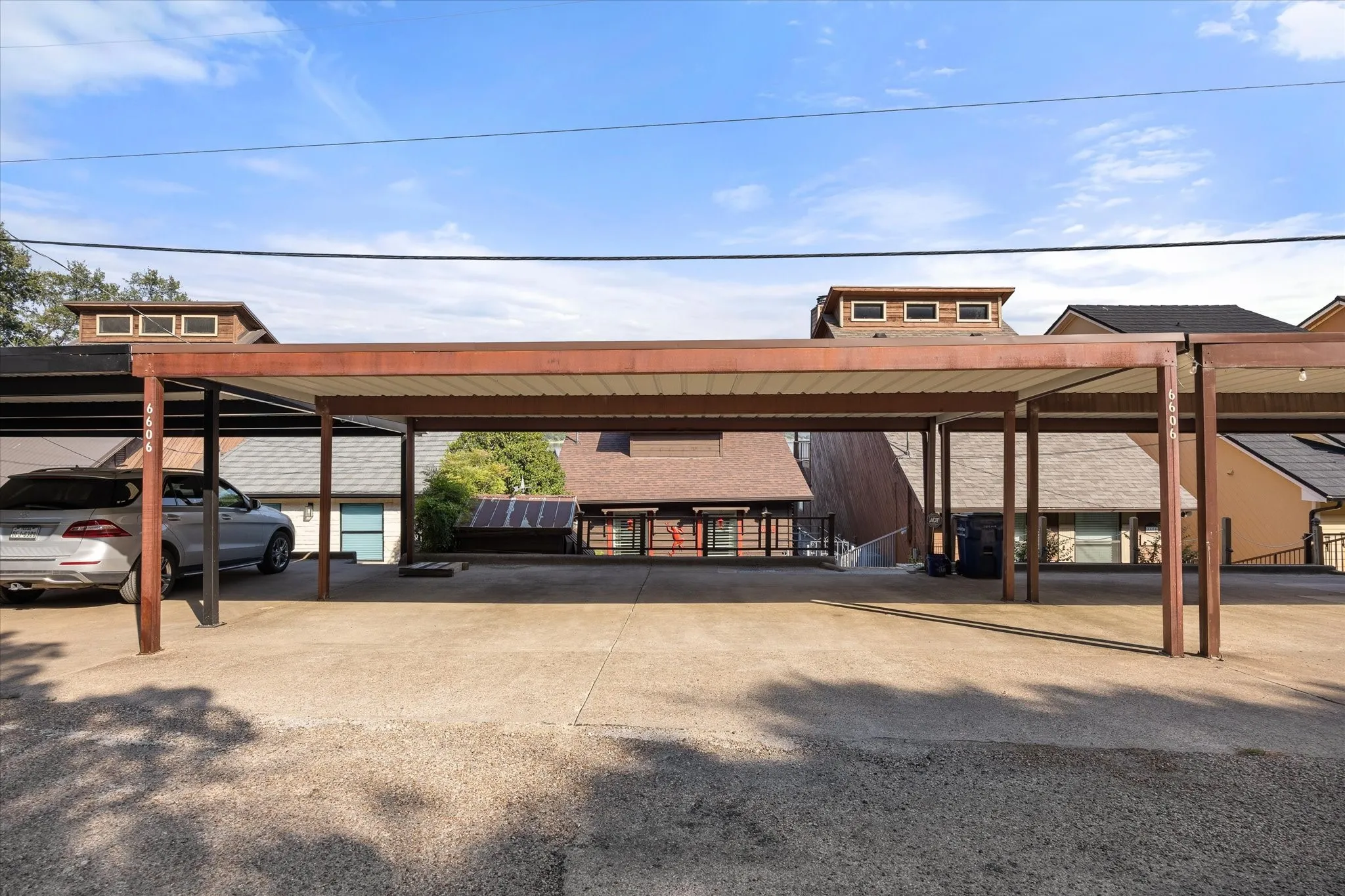 Carport, with room for 3 vehicles
