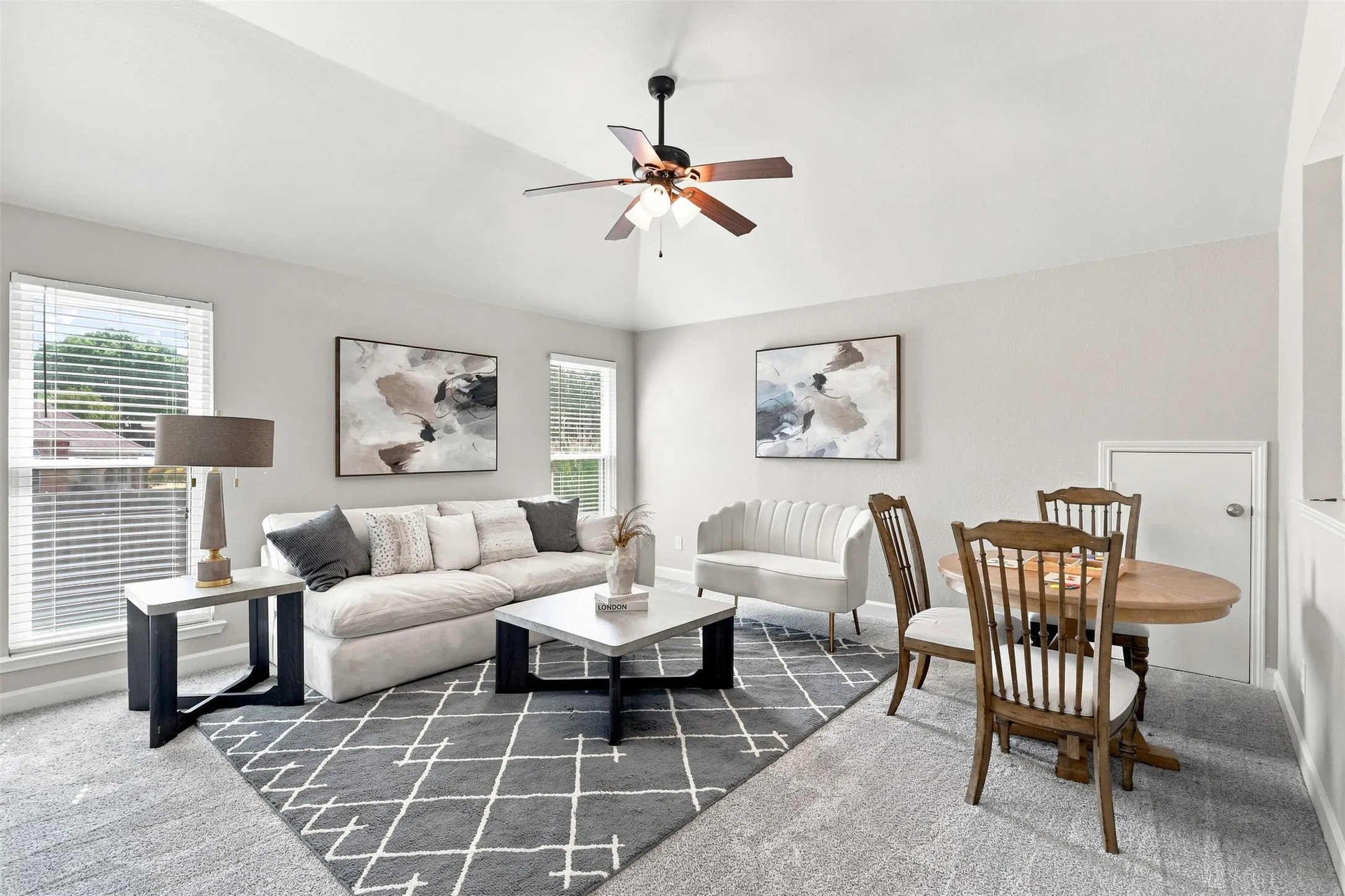 Upstairs family room is perfect for a play room or game room.