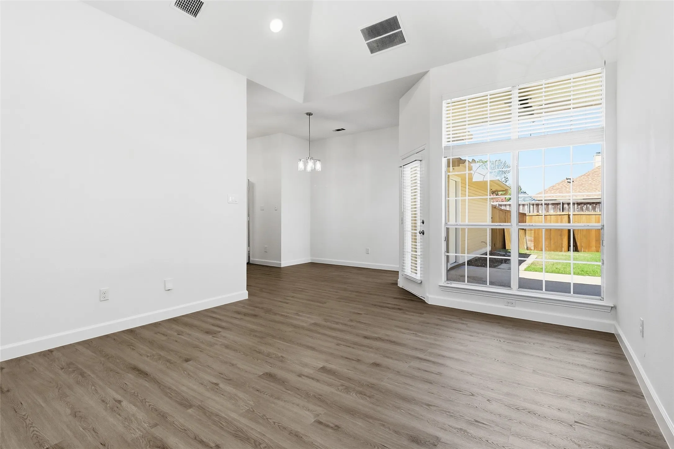 View to backyard from entry