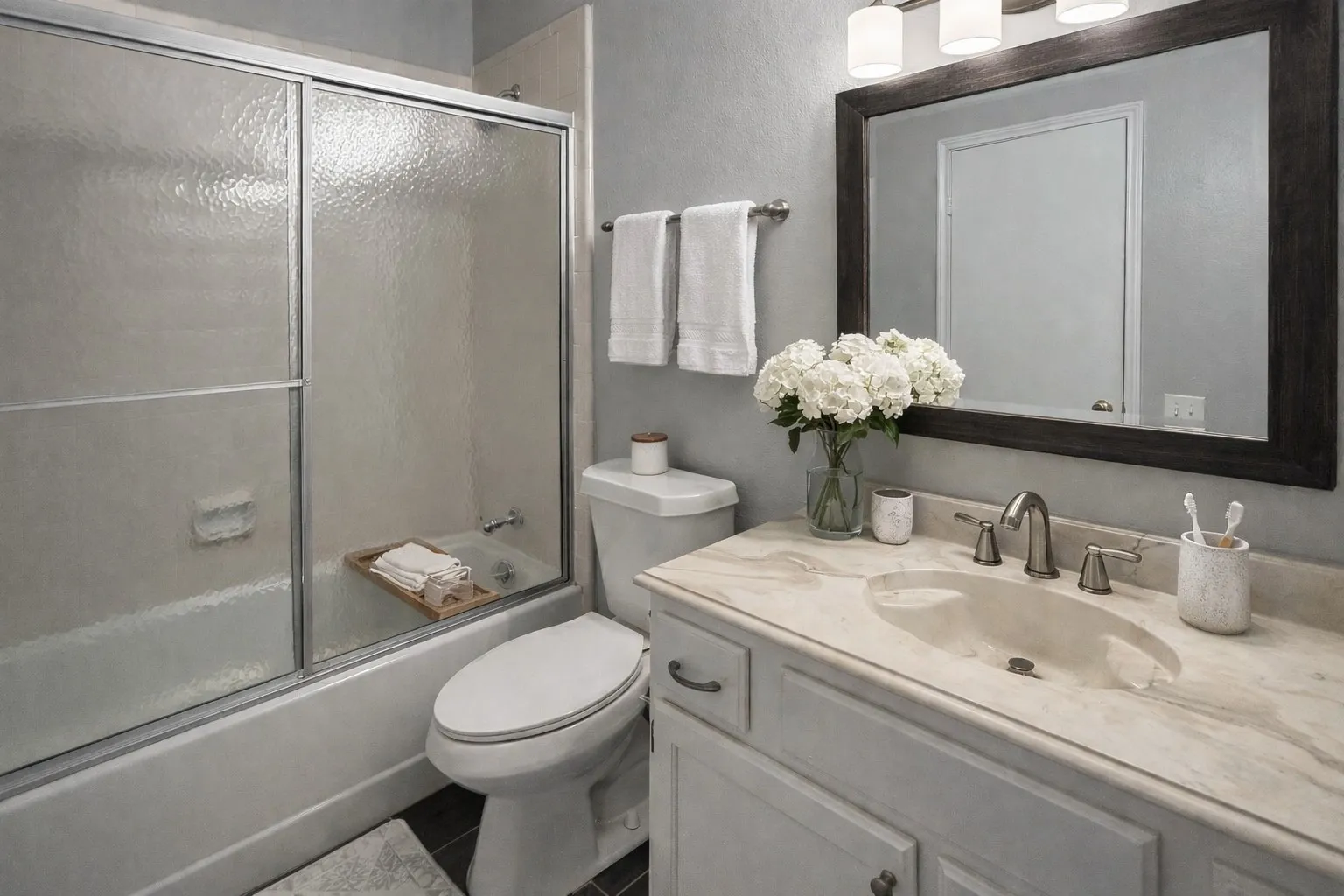 Virtually staged to show potential.