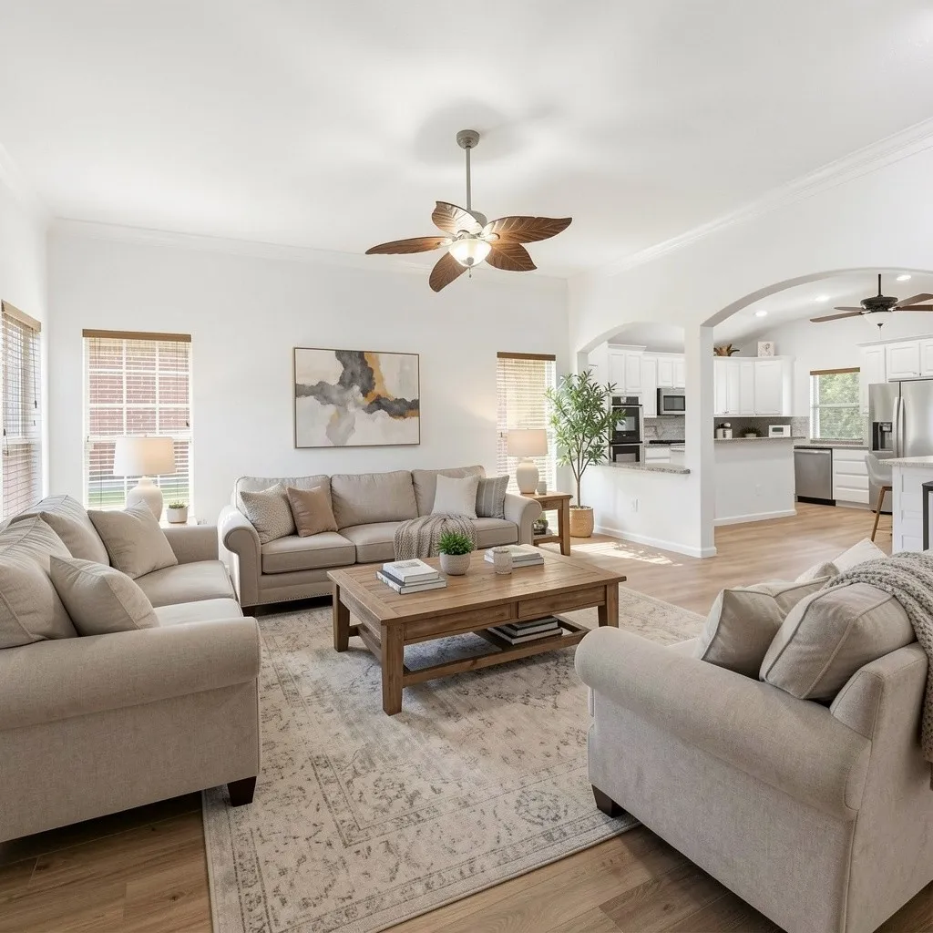 Brand new luxury vinyl plank flooring throughout the home, freshly painted walls give this home a light and bright move-in ready look at 10232 Ash Creek Lane listed by Seth Fowler of Williams Trew Real Estate