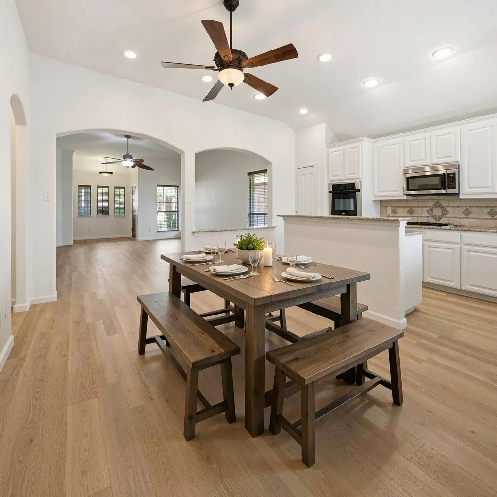 Share time with friends and family in the eating and kitchen at 10232 Ash Creek Lane listed by Seth Fowler of Williams Trew Real Estate