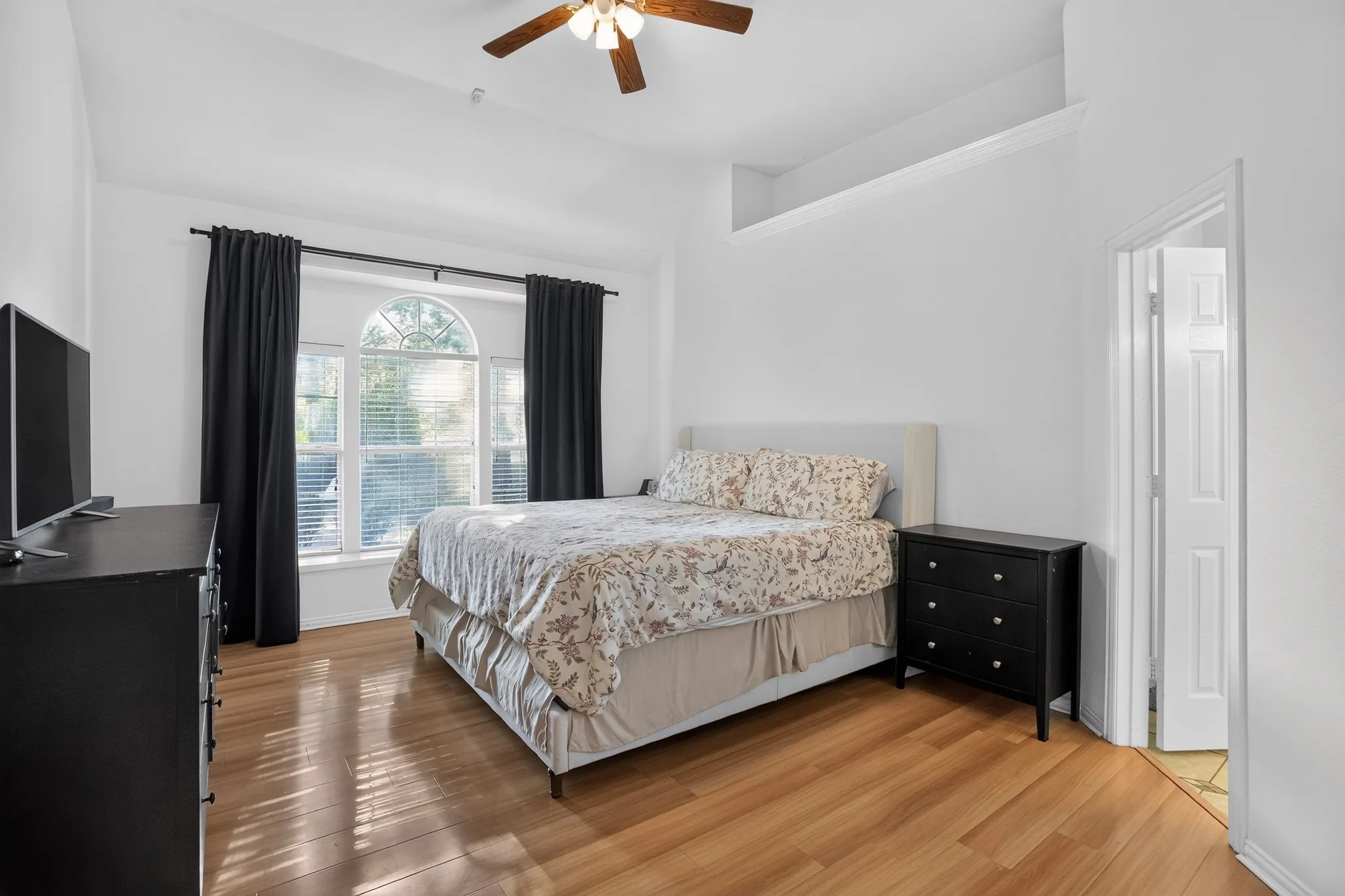 Enjoy privacy with this first floor primary bedroom.