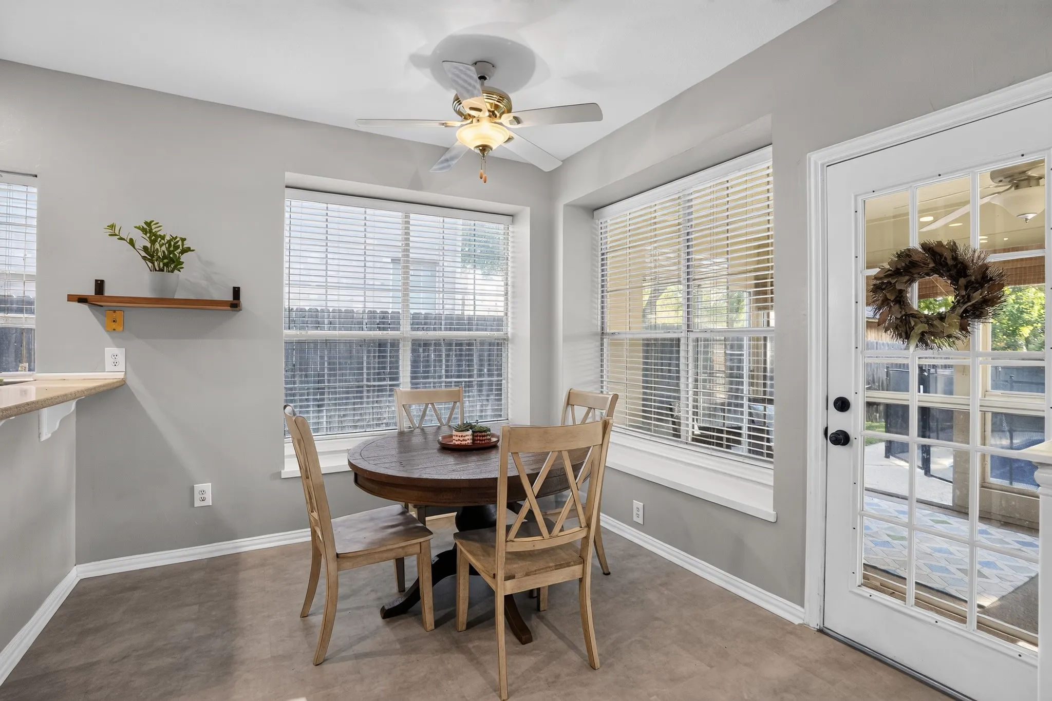 Eat in kitchen with a breakfast table area