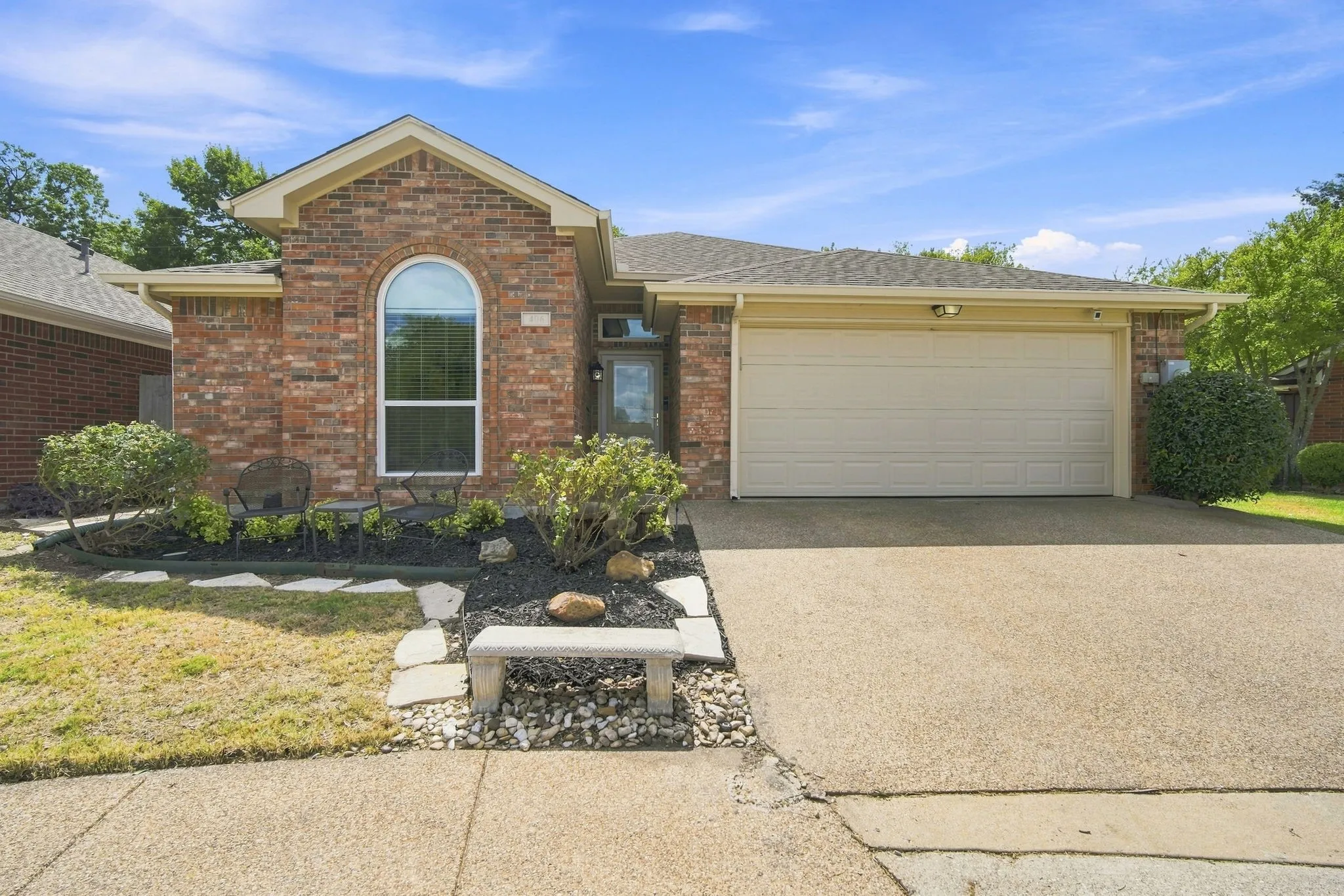 Invest in this well-cared for garden home on cul-de-sac lot with plenty of space for parking, storage, hobbies, etc.