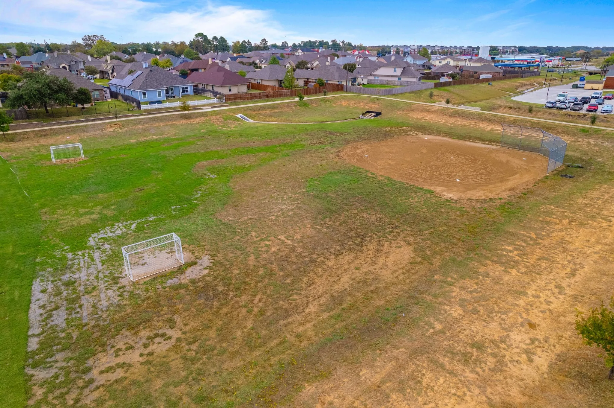 baseball/soccer field down the street