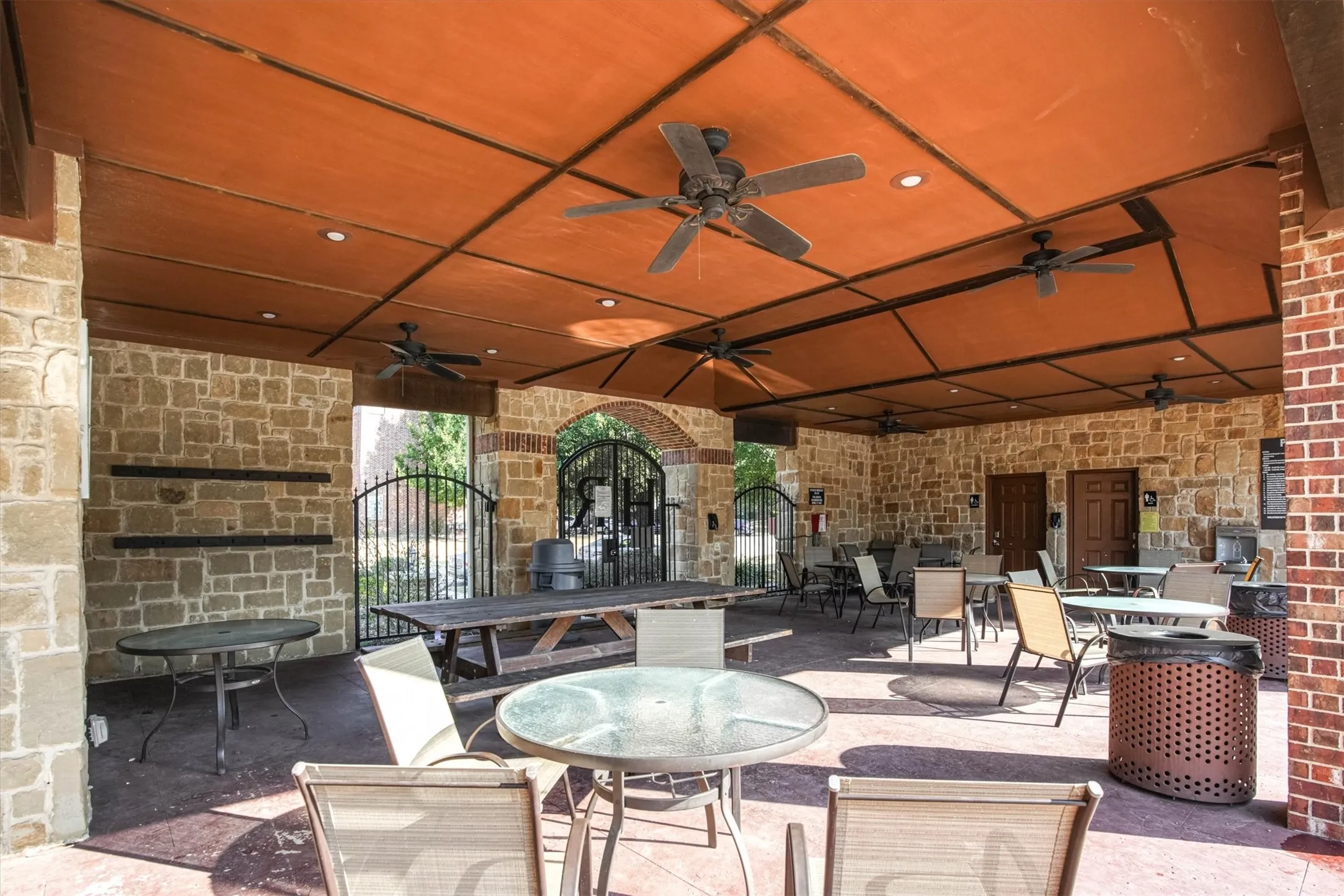 Picnic area and pool directly across the street
