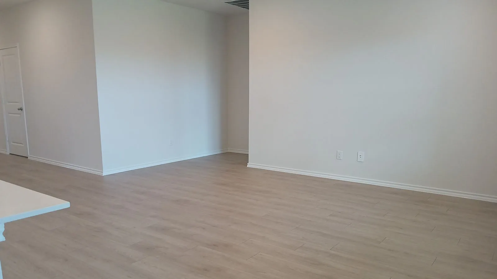 Wood-finish flooring throughout