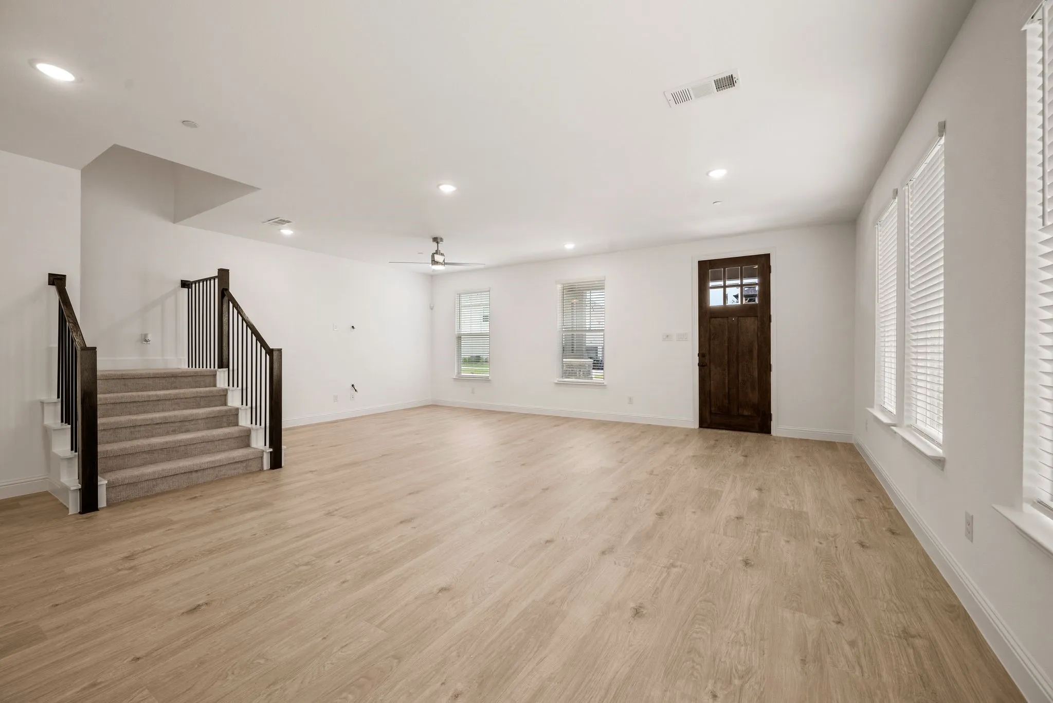 View from inside toward front door.  Totally open concept.