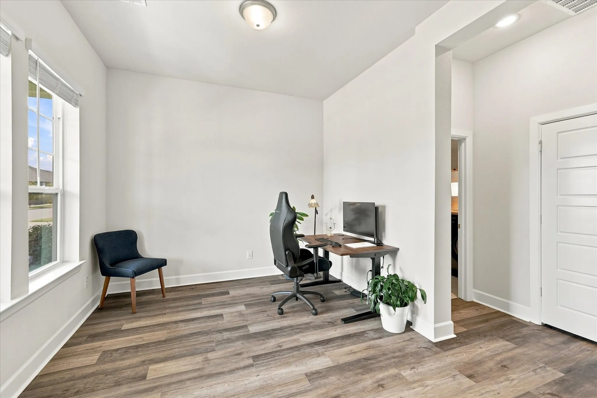This den would make a fantastic office, or seating area