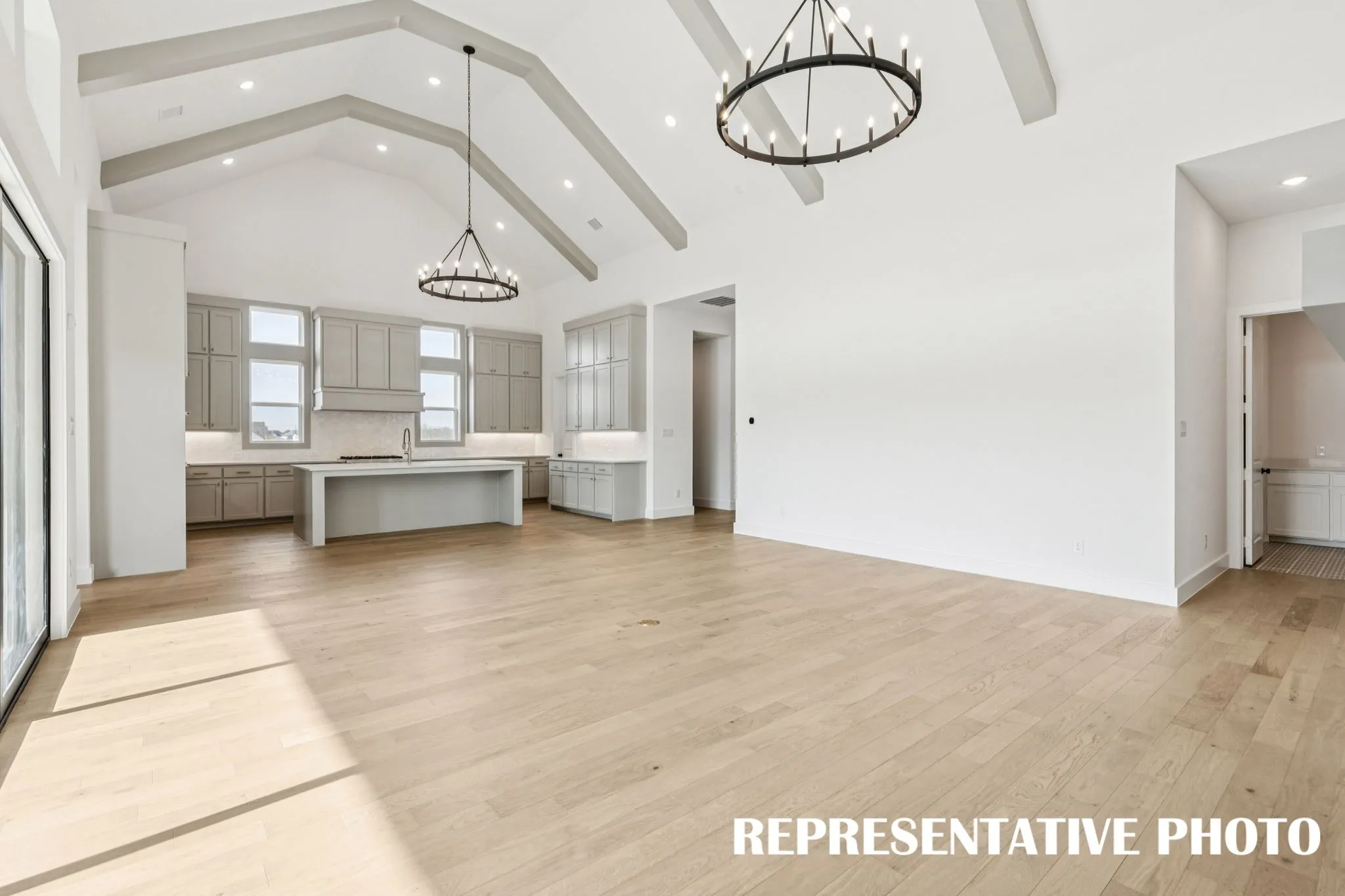 Whether it's grand dinner parties or cozy family meals, this dining room fits all occasions!  REPRESENTATIVE PHOTO