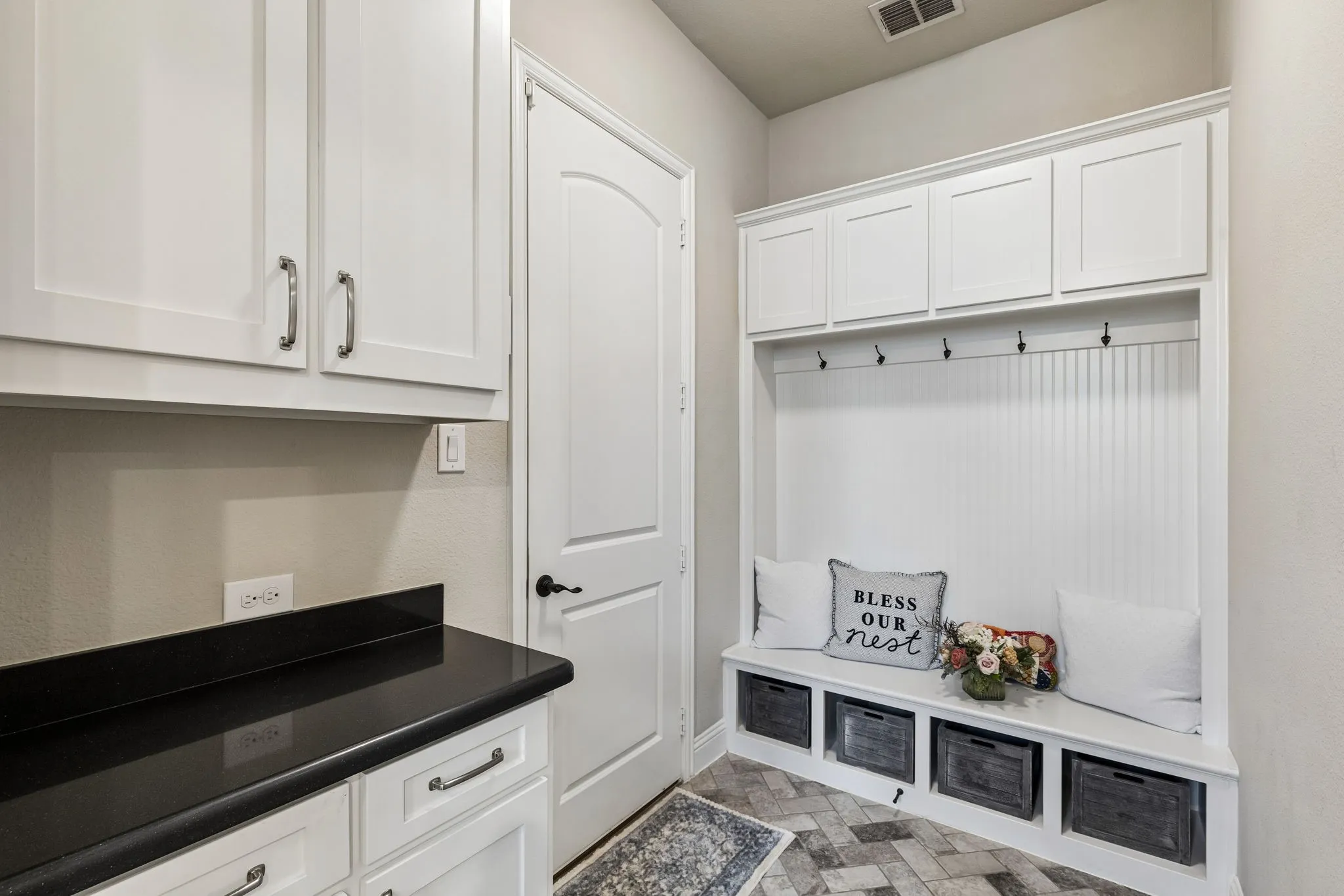 The perfect space to store backpacks, shoes, coats and more while keeping everything neatly out of site.