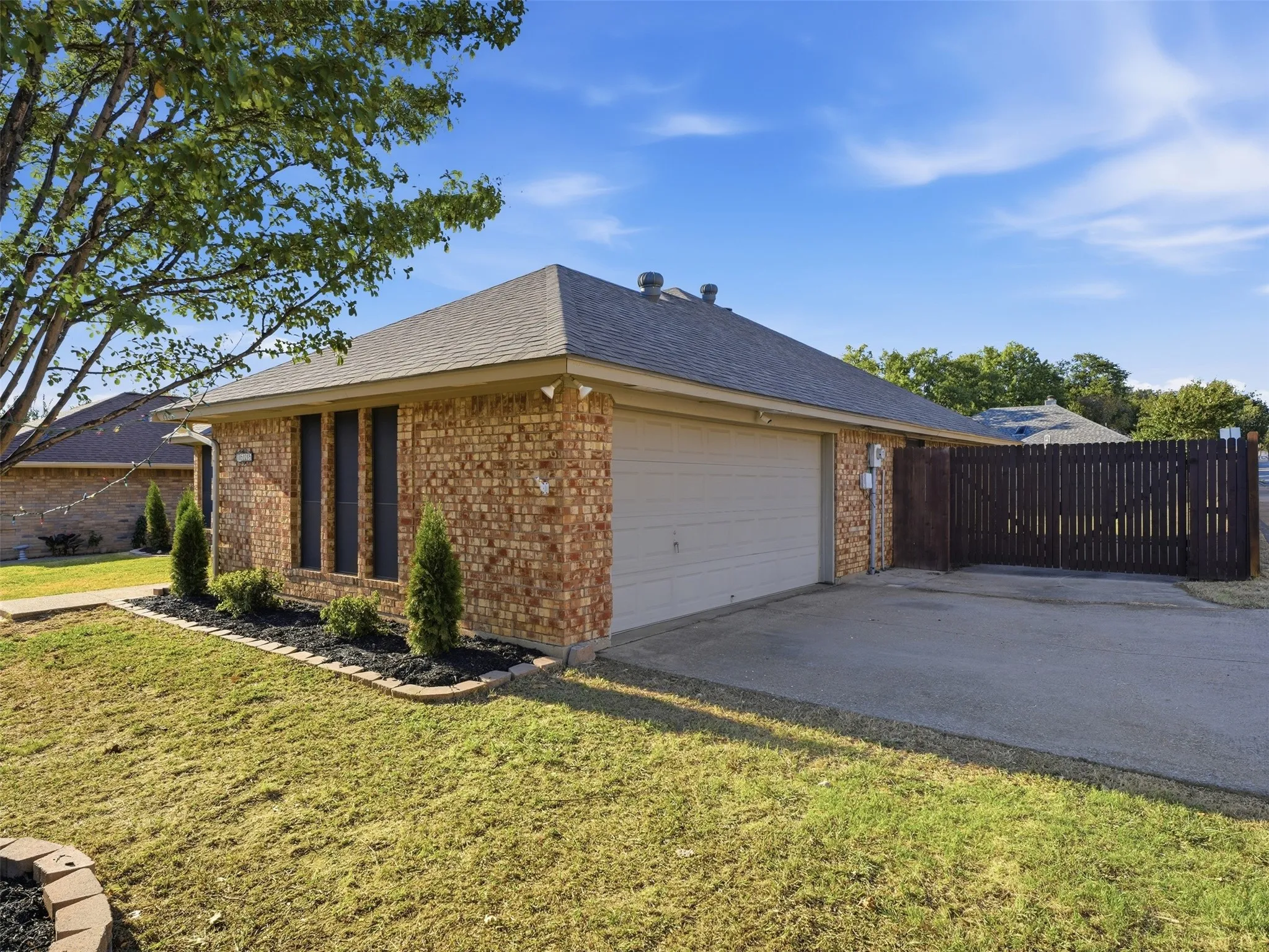 2 car attached garage