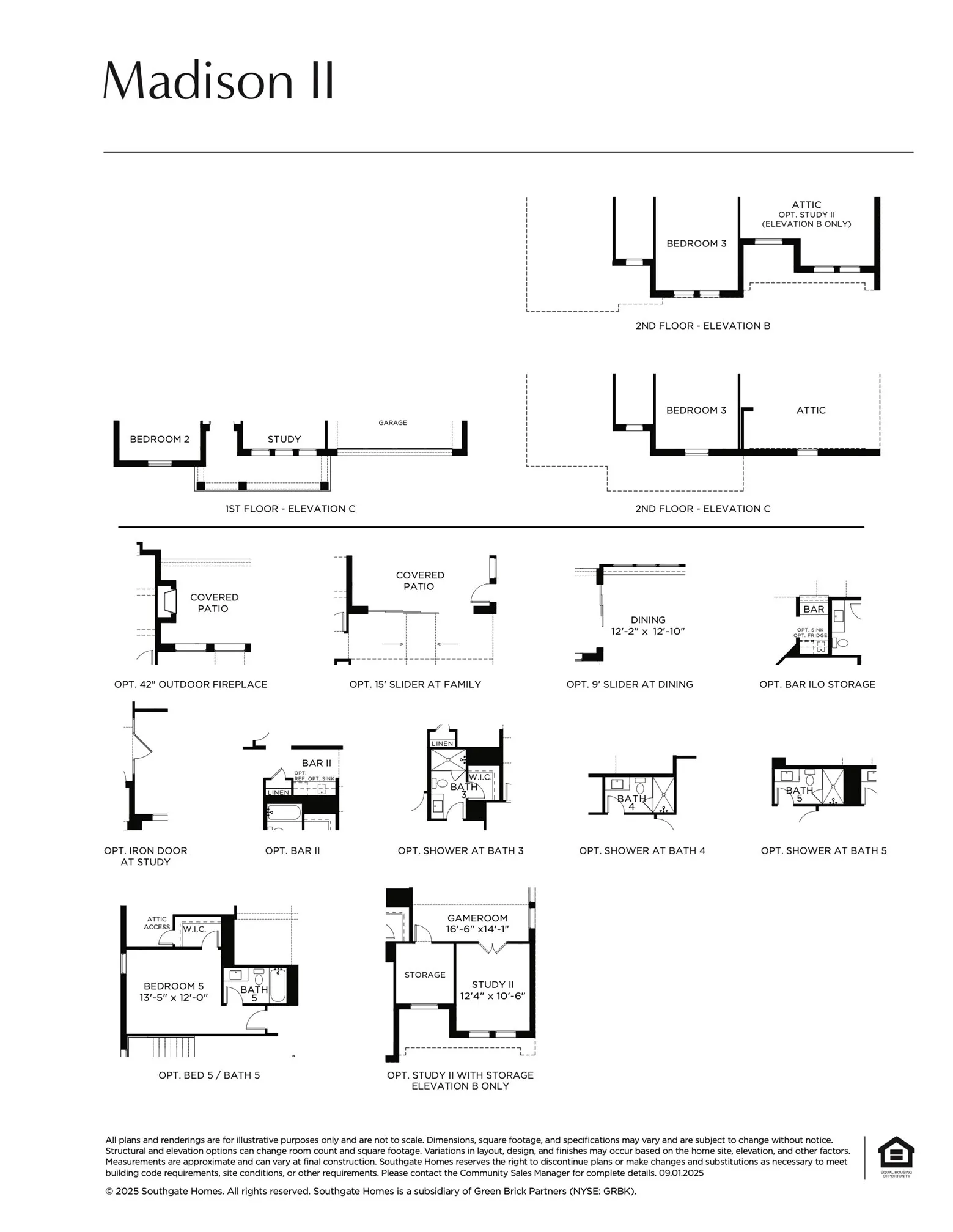 This fantastic homes features elevation B, the optional study II, slider at family, 5th bed-bath and so much more!
