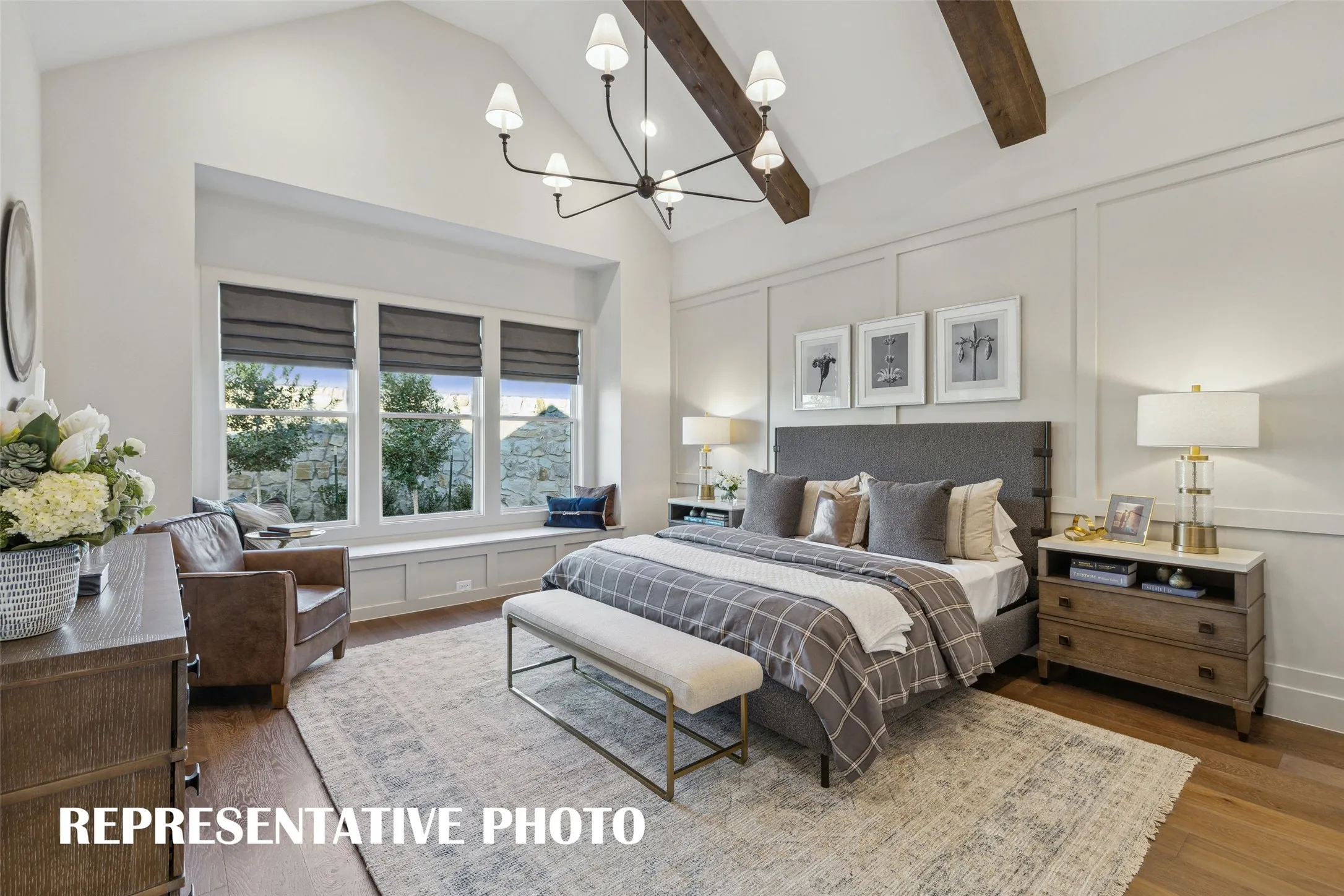 Your dreamy new owner's suite is located at the rear of the home for additional privacy.  REPRESENTATIVE PHOTO