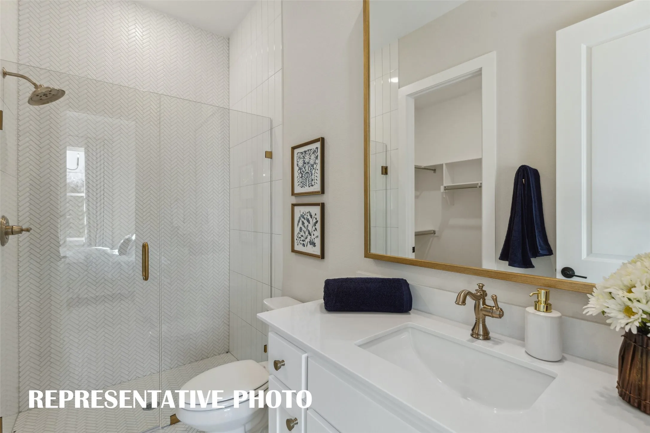 Guests will feel right at home in any of the beautiful secondary baths you'll find in our Madison II floor plan.  REPRESENTATIVE PHOTO