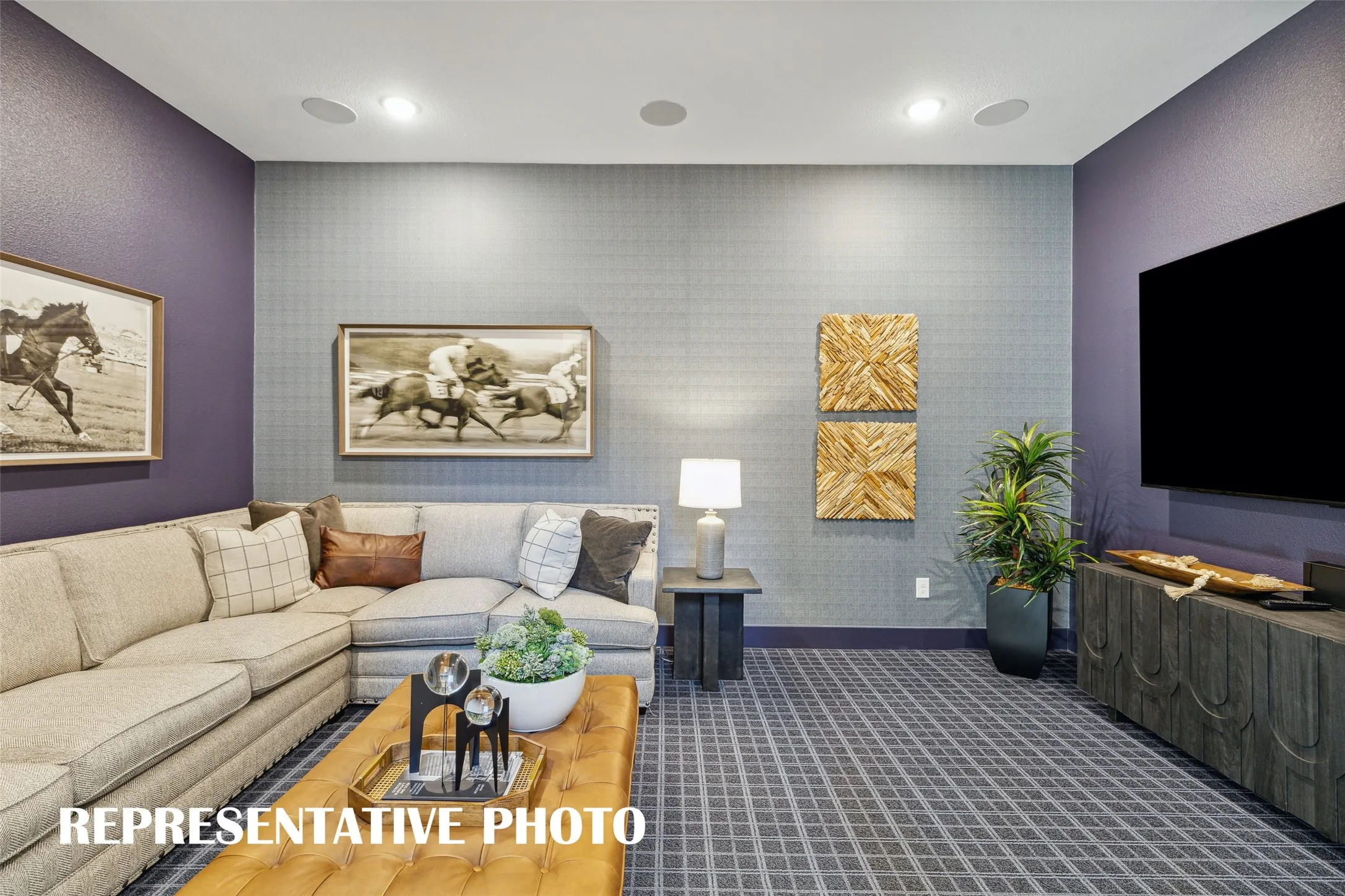 Plenty of fun family movie nights await in this main floor media room!  REPRESENTATIVE PHOTO