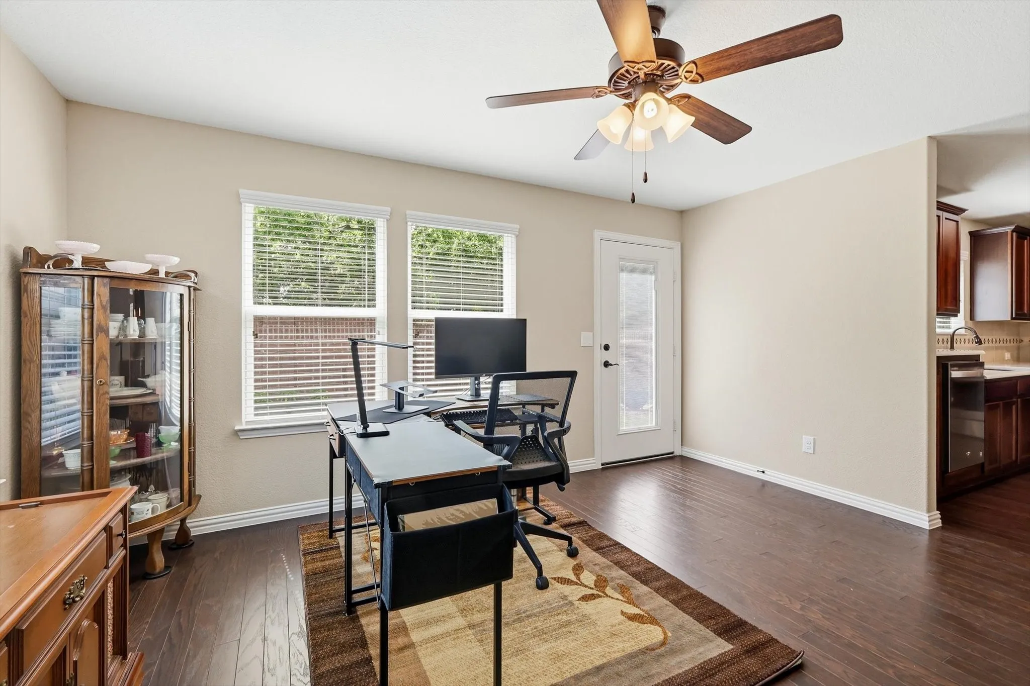 Sunroom has direct access to the backyard
