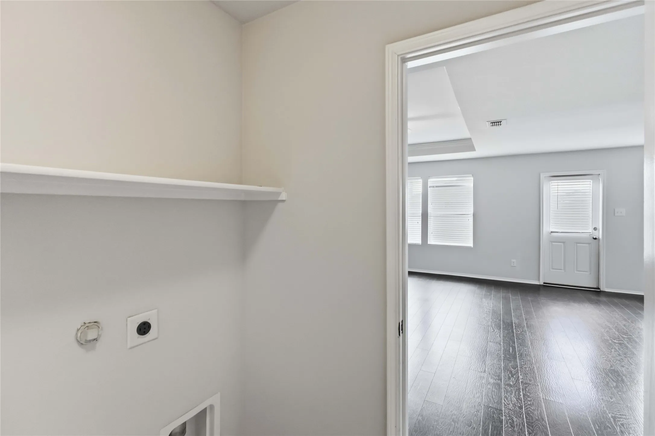 Integrated shelving and utility hookups
