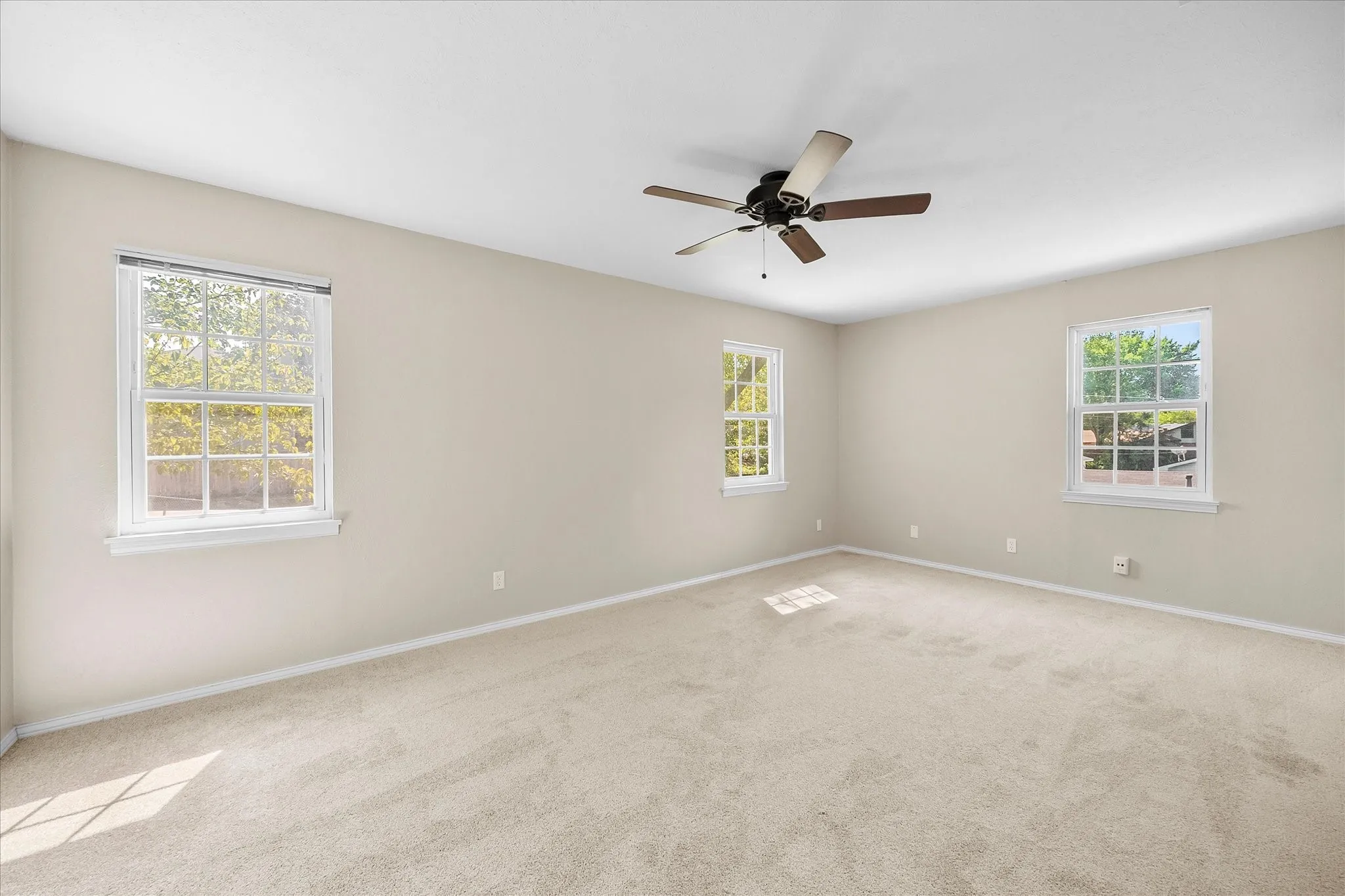 Spacious master bedroom includes sitting area