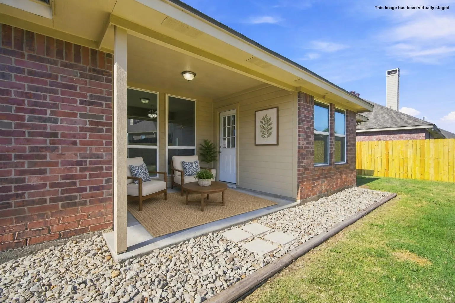 Virtually Staged Back Patio