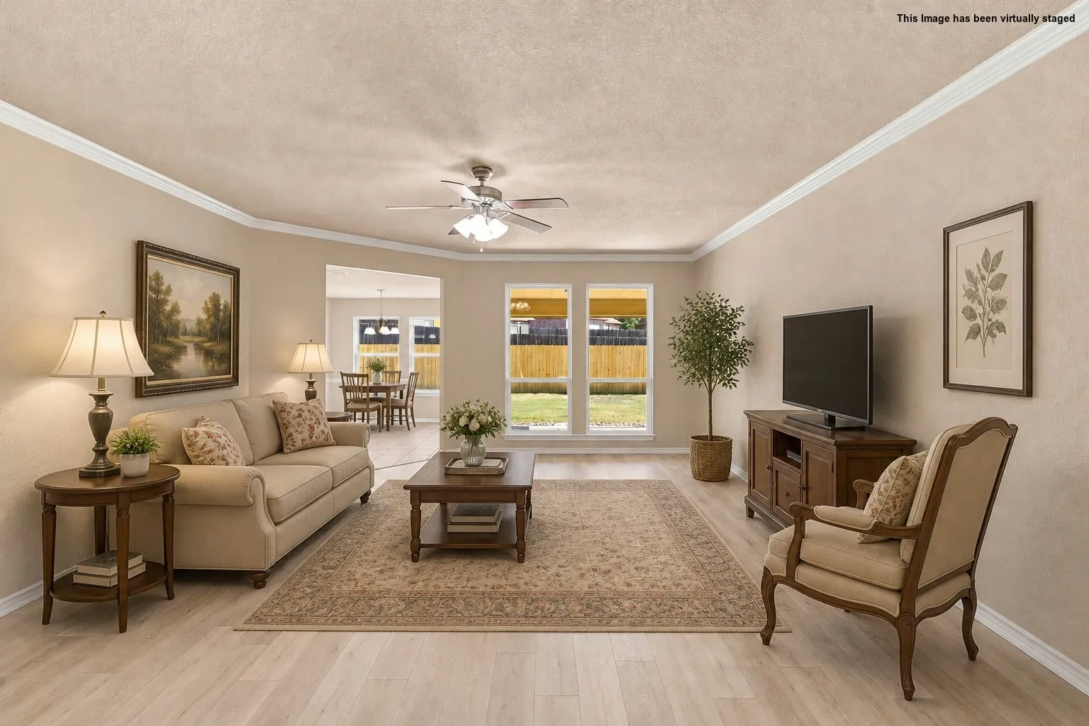 Virtually Staged Living Room