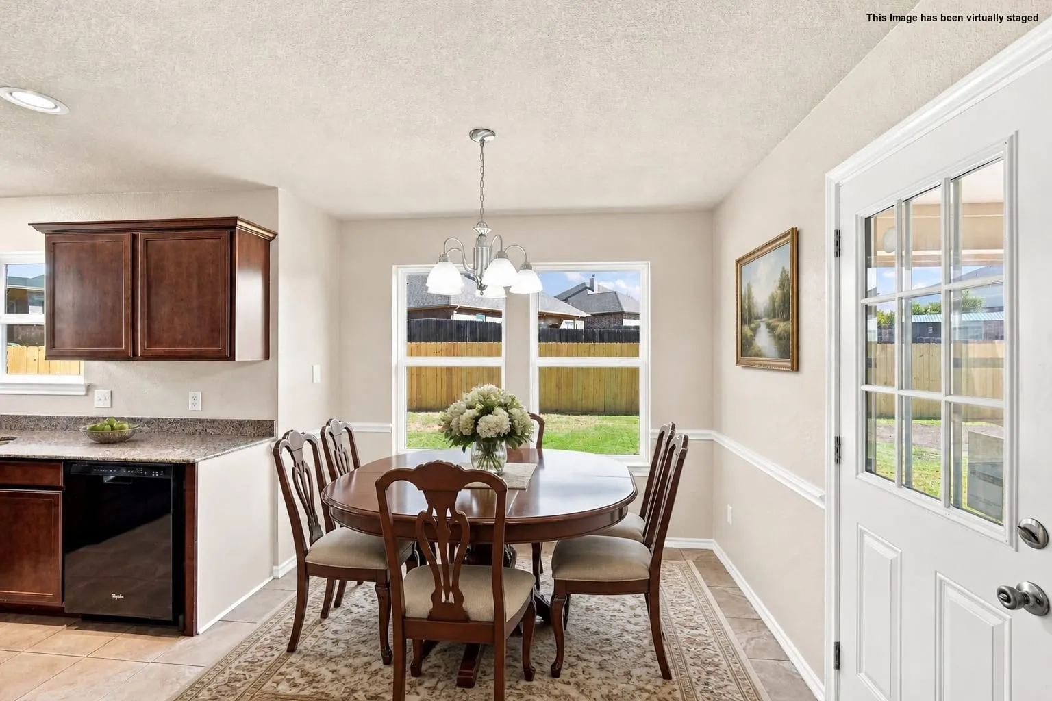 Virtually Staged Dining Area