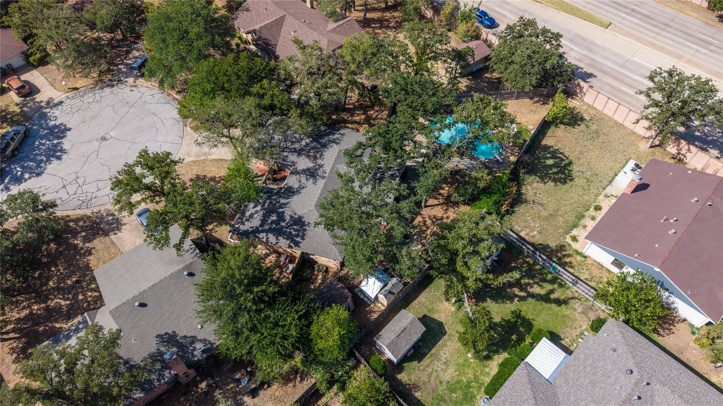 Mature trees providing natural shade