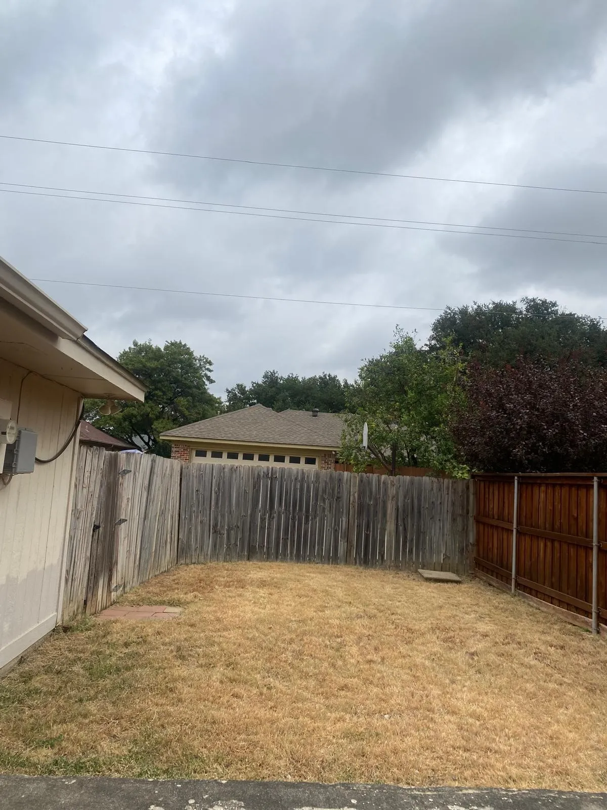 Fenced yard