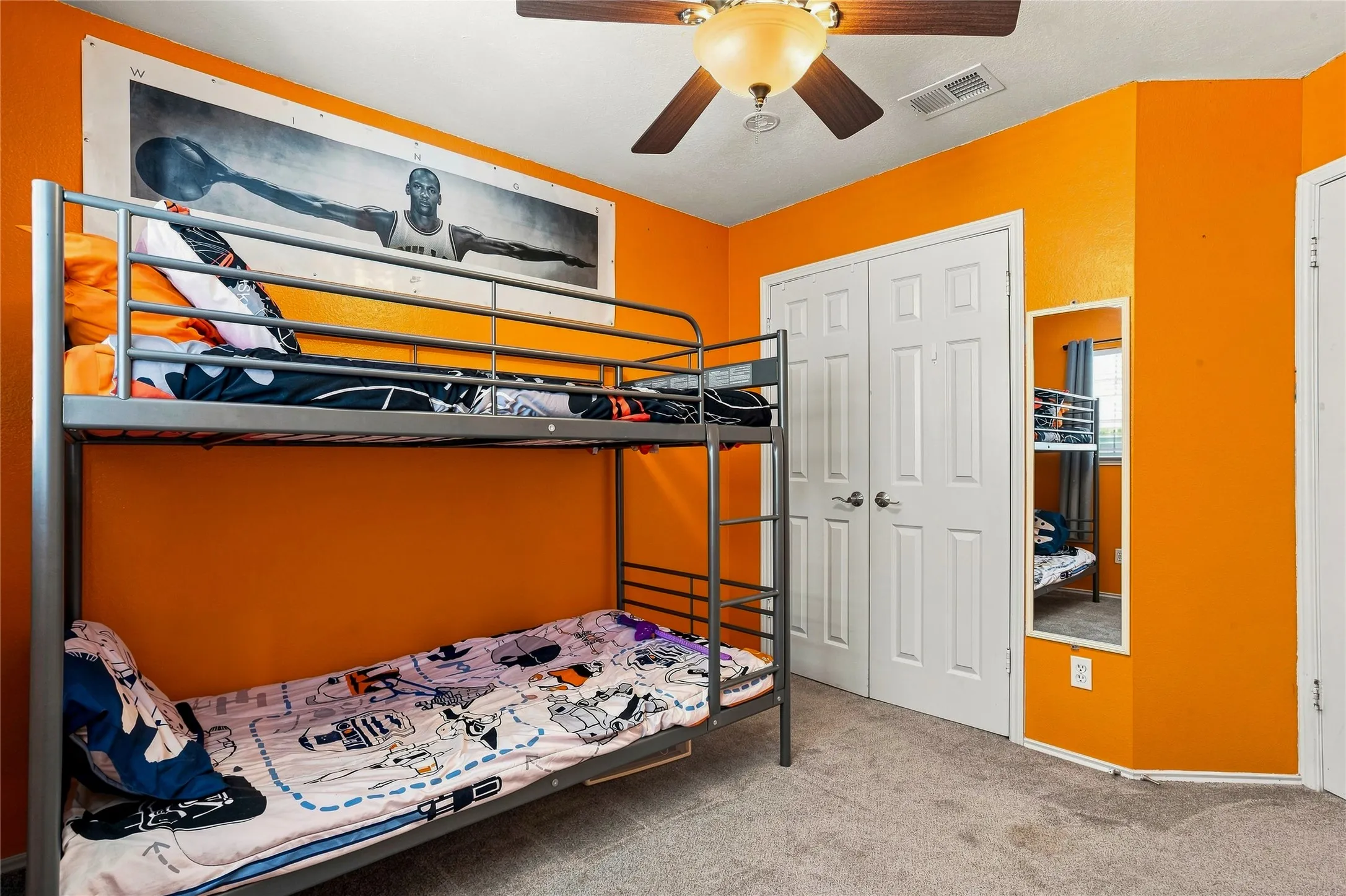 Bedroom overlooking pool