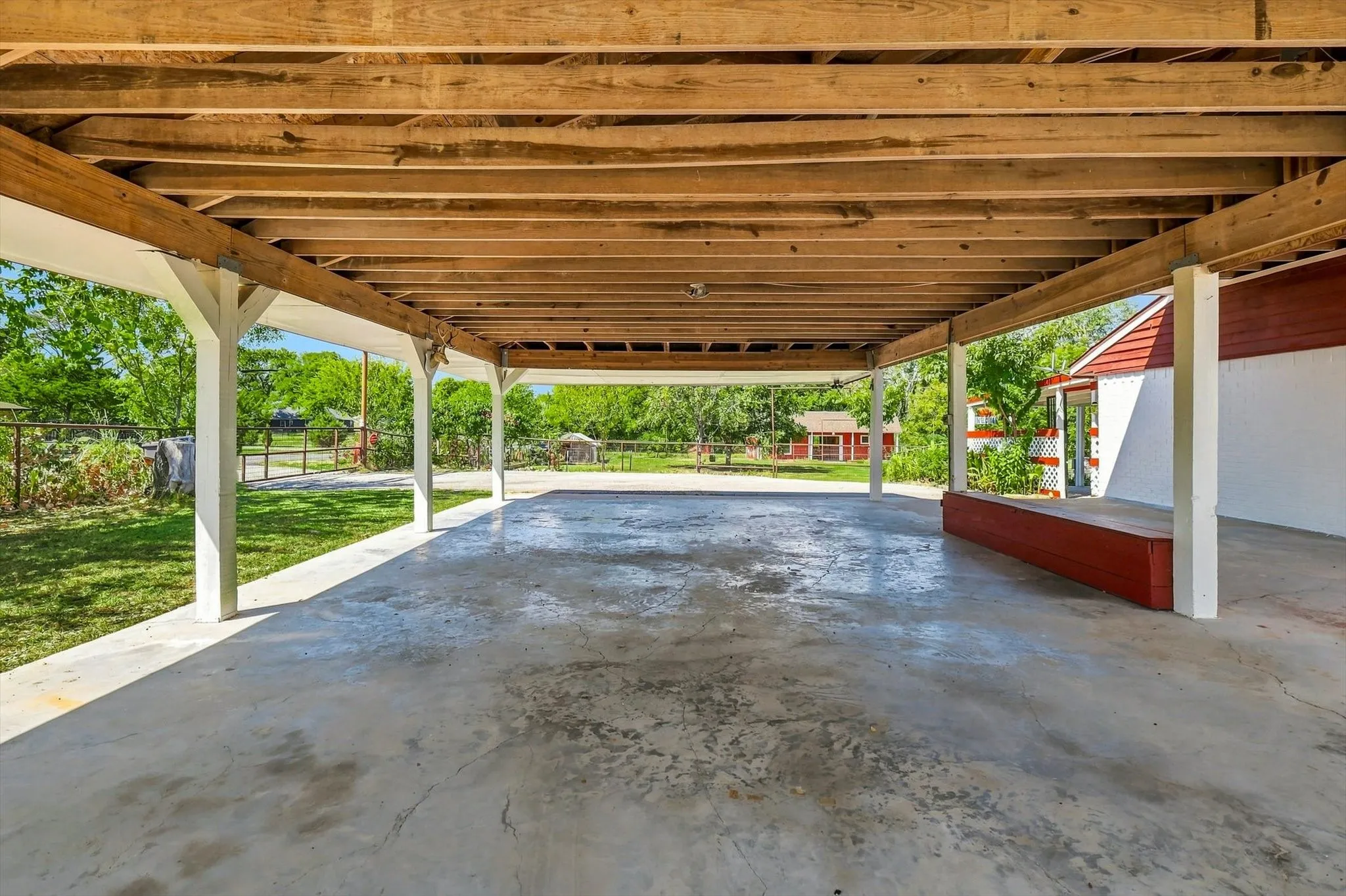 Carport front of house