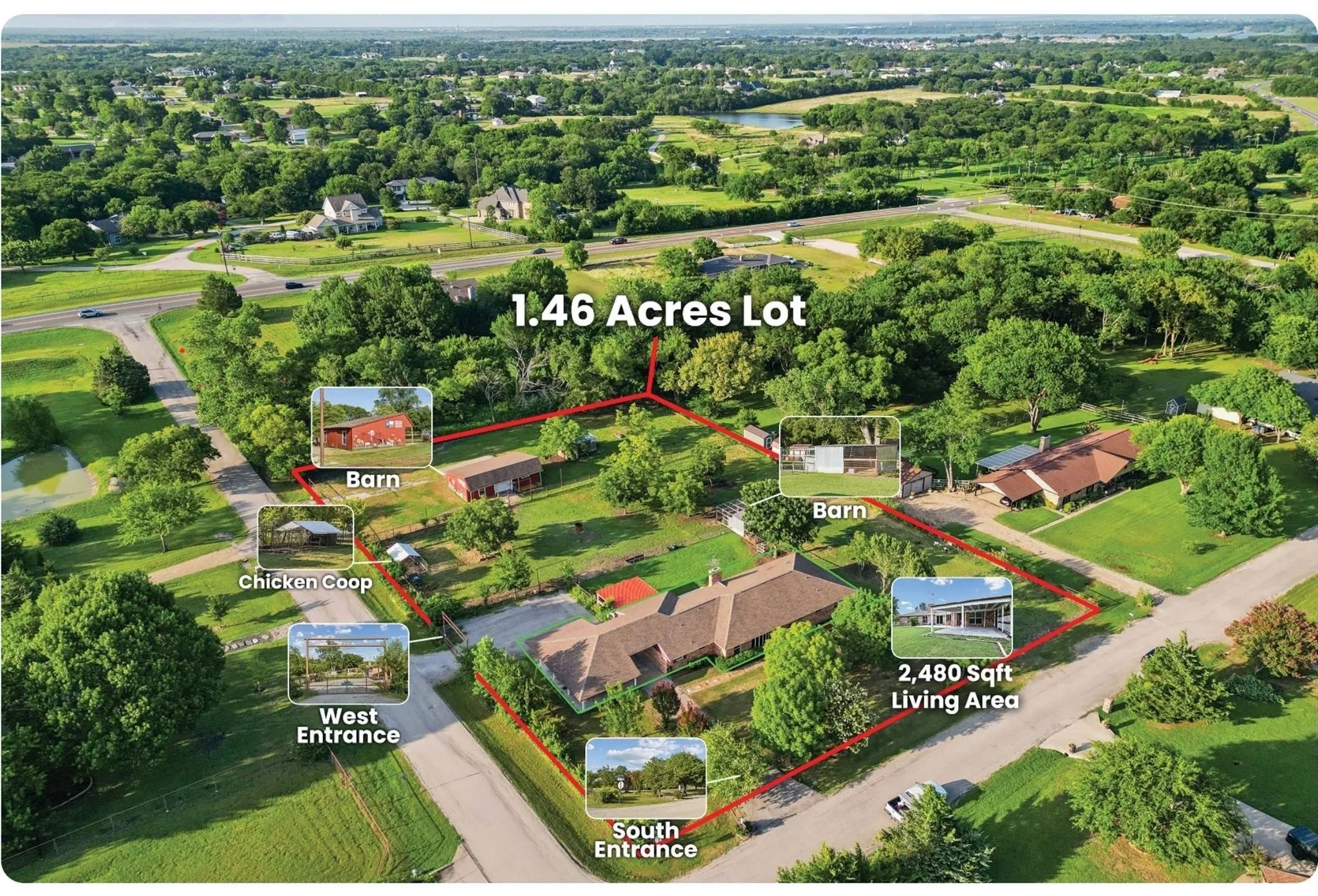 1.45 acres in heart of Lucas, TX NO HOA.  Horse, chickens goats allowed.  Location is fabulous.  Lovejoy ISD