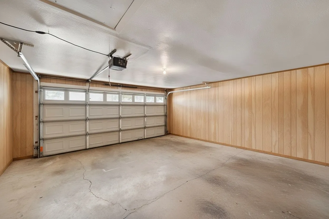 Attached 2-car garage adds valuable covered parking and storage space to this tenant-occupied Corsicana TX investment home.