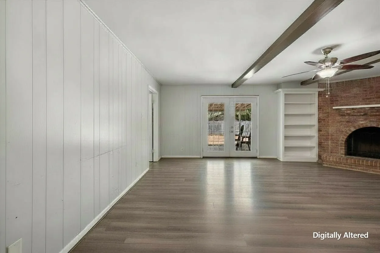 Unfurnished dining area showcases the home's clean neutral palette, hard-surface flooring, and flexible layout for future occupants.