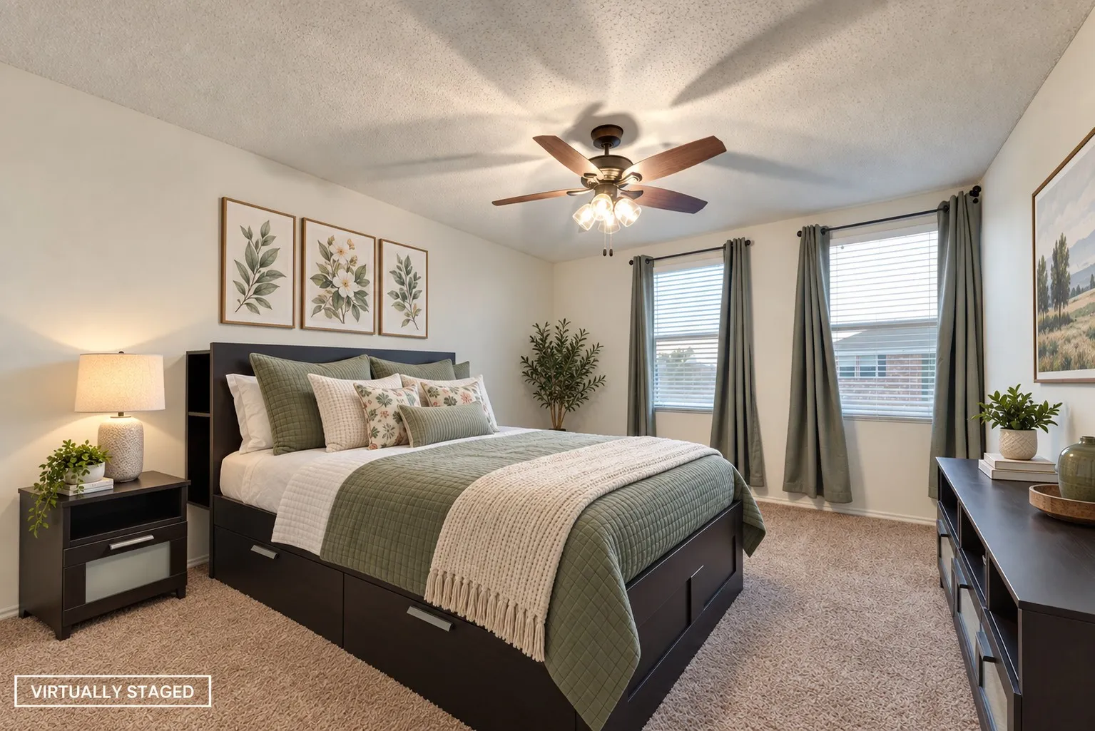 Bedroom - virtually staged