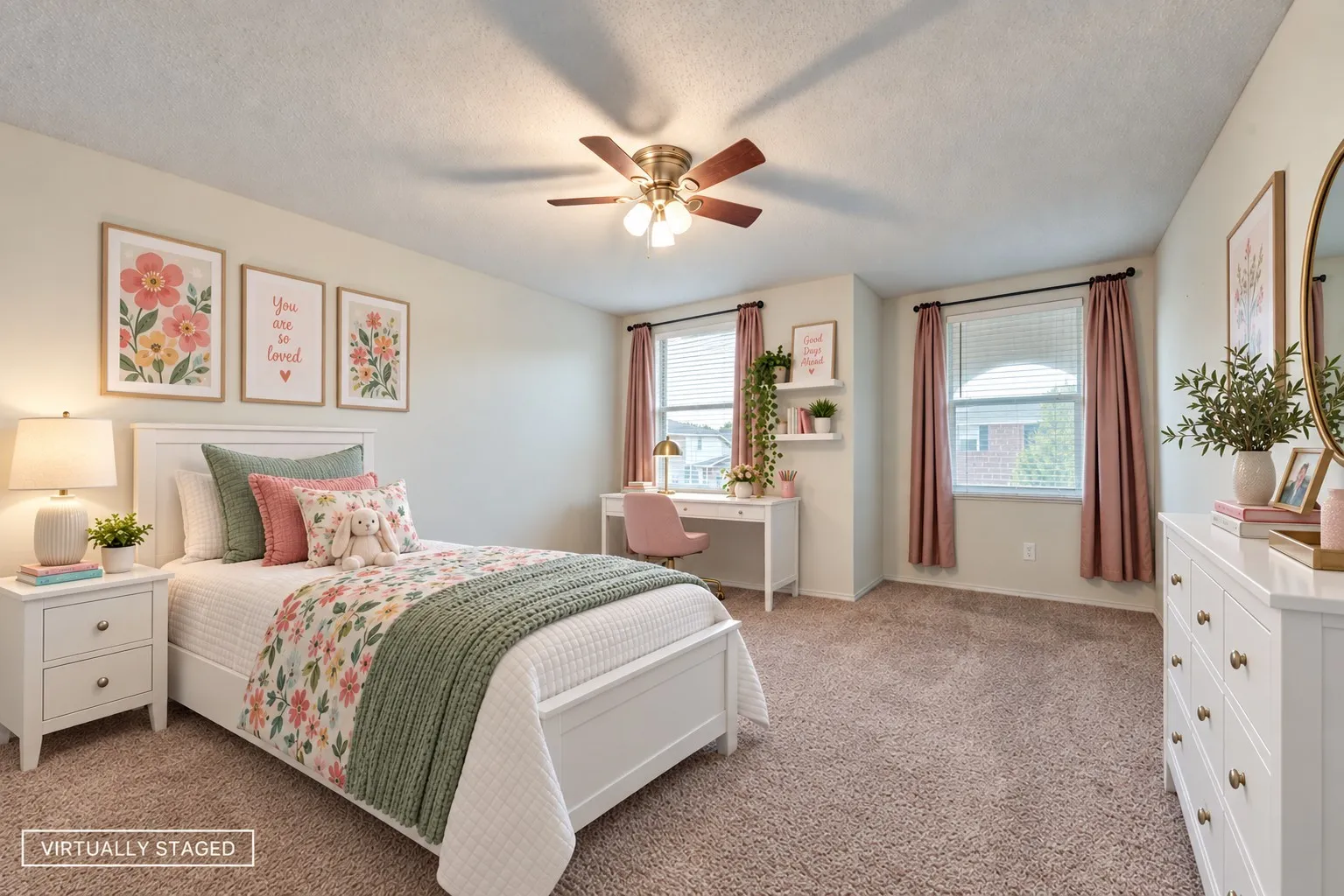 Bedroom - virtually staged