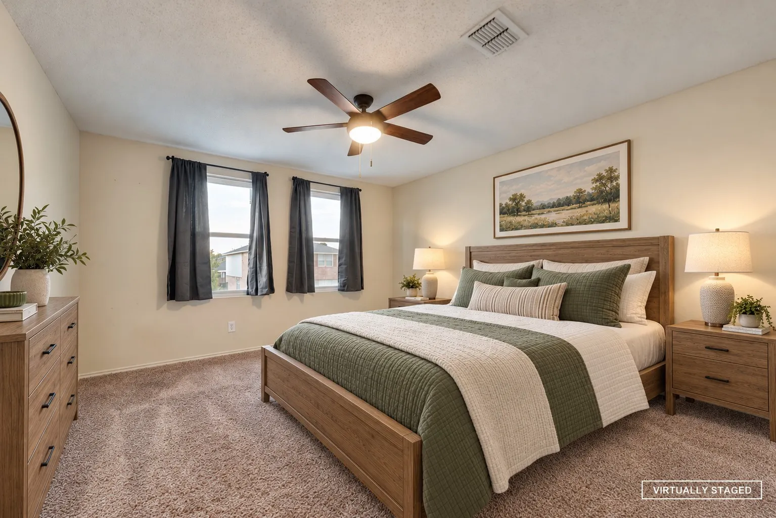 Bedroom - virtually staged