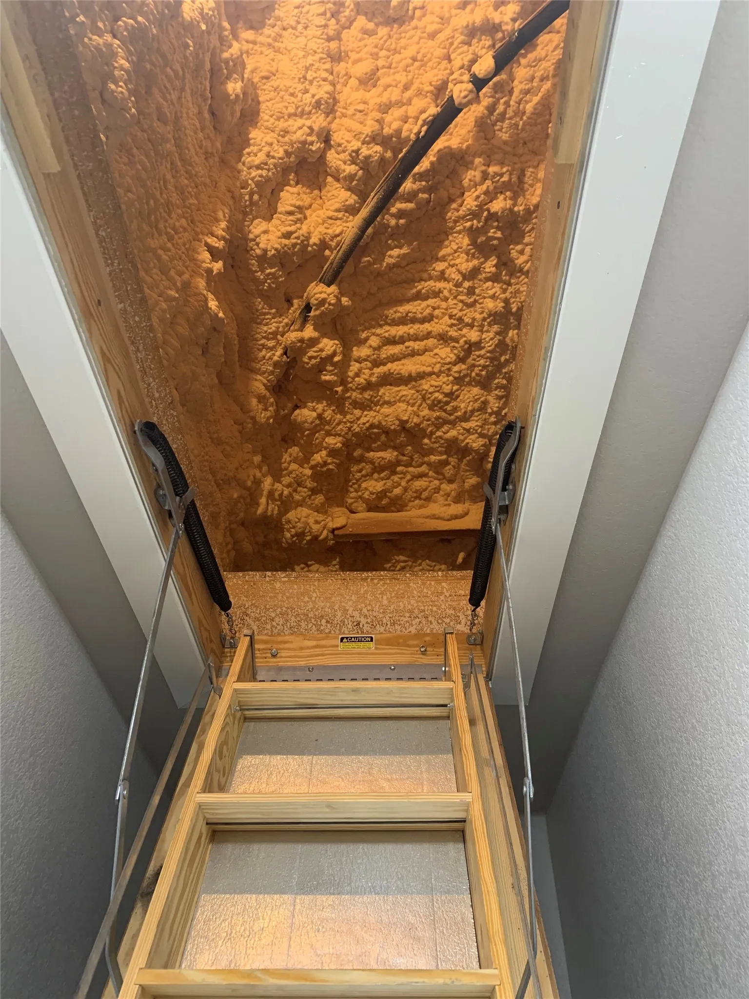 Spray-foam insulation in attic